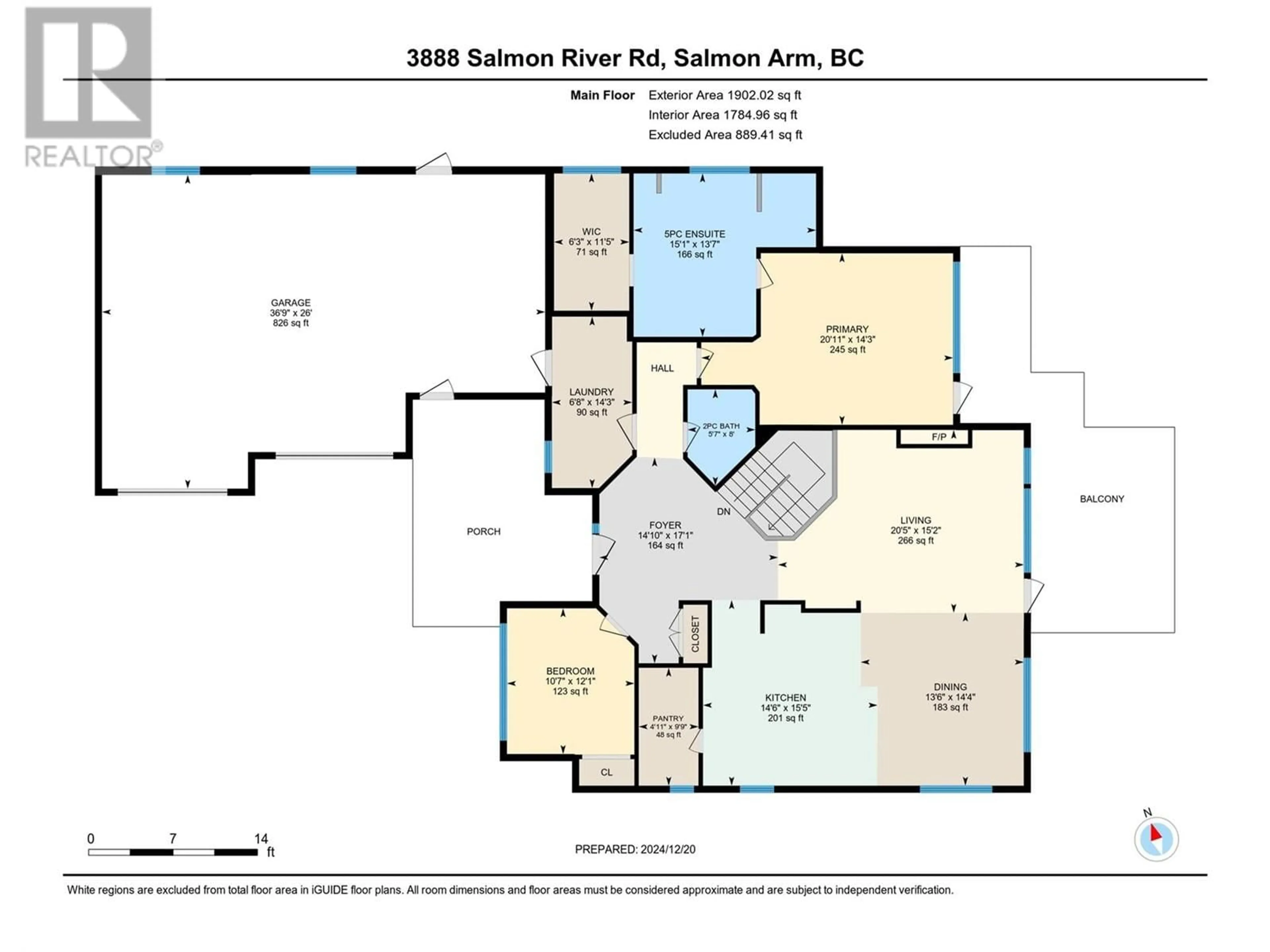 Floor plan for 3888 Salmon River Road, Falkland British Columbia V0E1W0