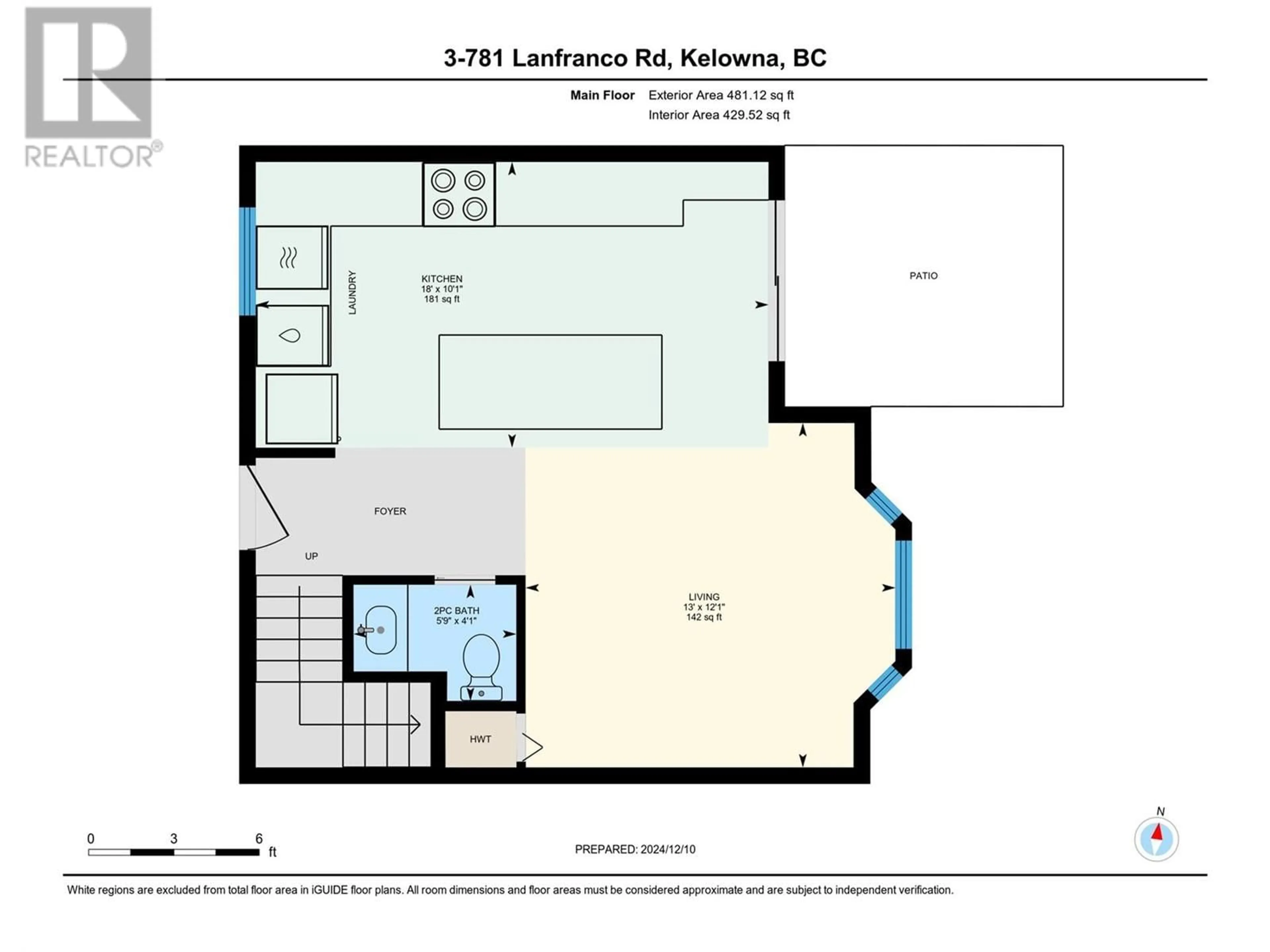 Floor plan for 781 Lanfranco Road Unit# 3, Kelowna British Columbia V1W3B9