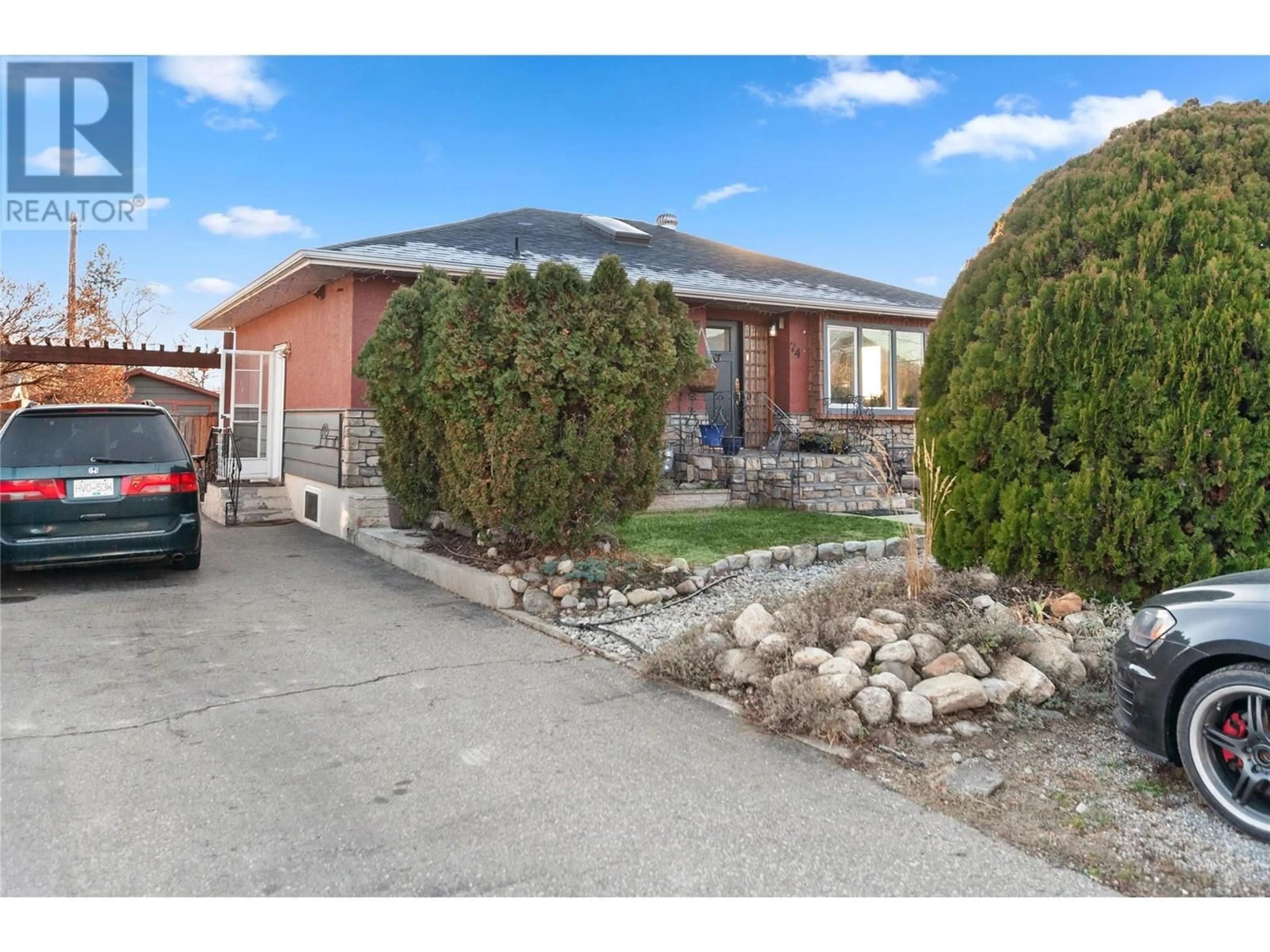 Home with brick exterior material, street for 74 Preston Avenue, Penticton British Columbia V2A2J9