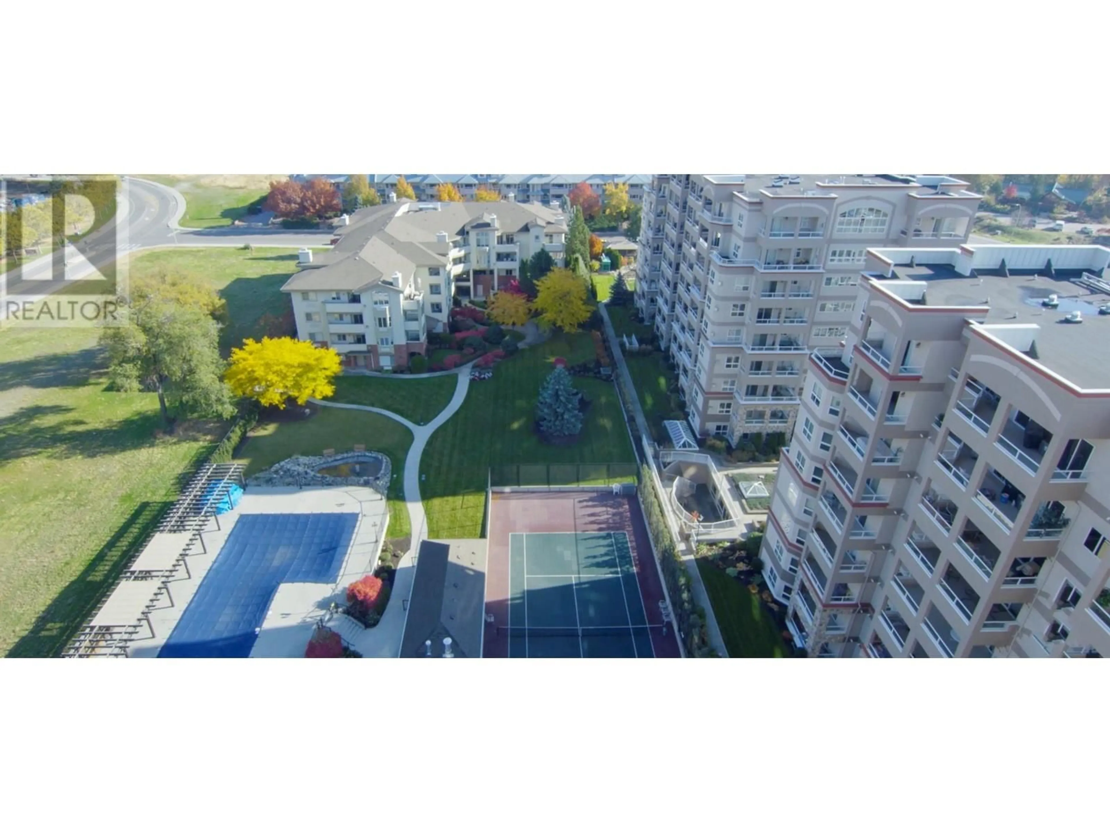 A pic from outside/outdoor area/front of a property/back of a property/a pic from drone, city buildings view from balcony for 1947 Underhill Street Unit# 805, Kelowna British Columbia V1X7X5