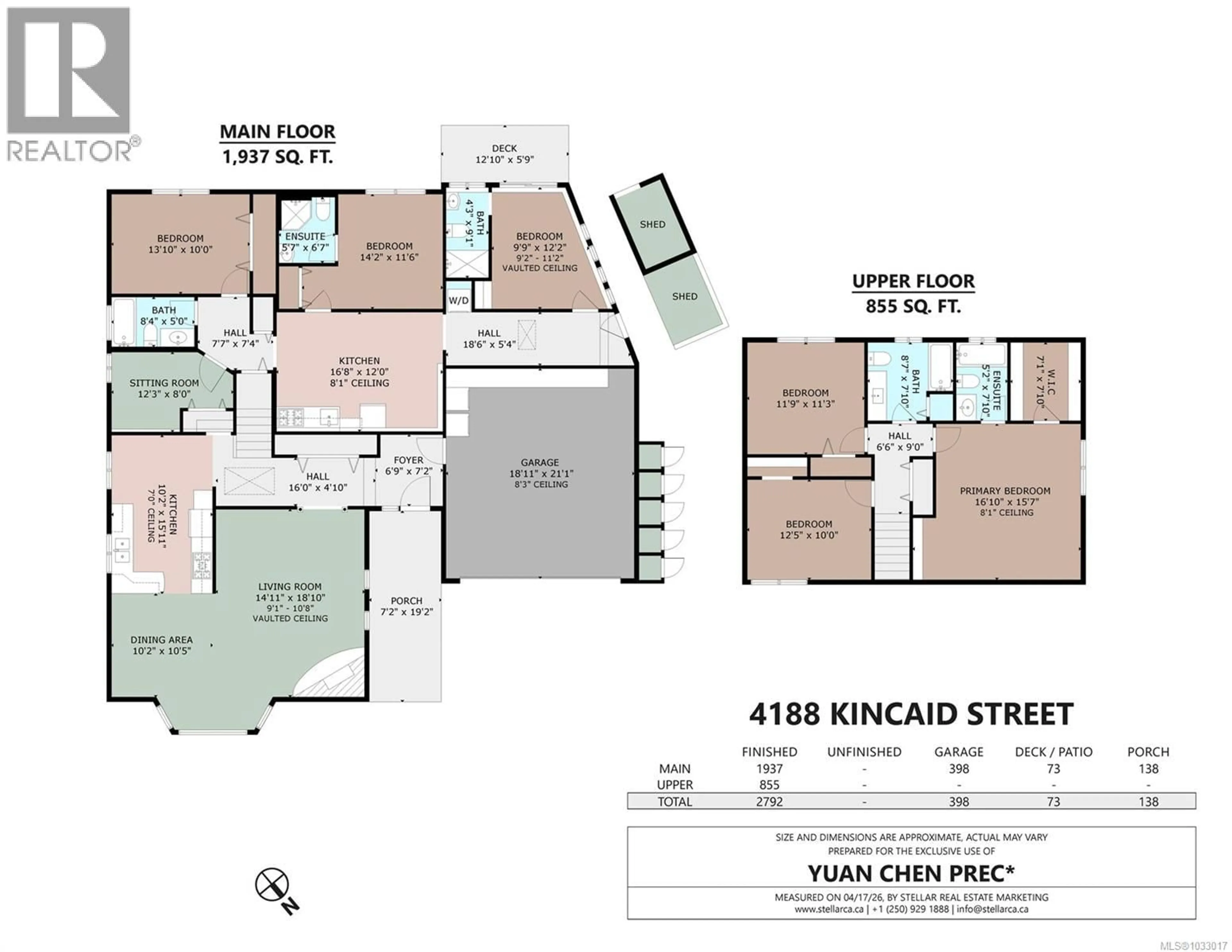 Floor plan for 4188 KINCAID STREET, Saanich British Columbia V8X4N8
