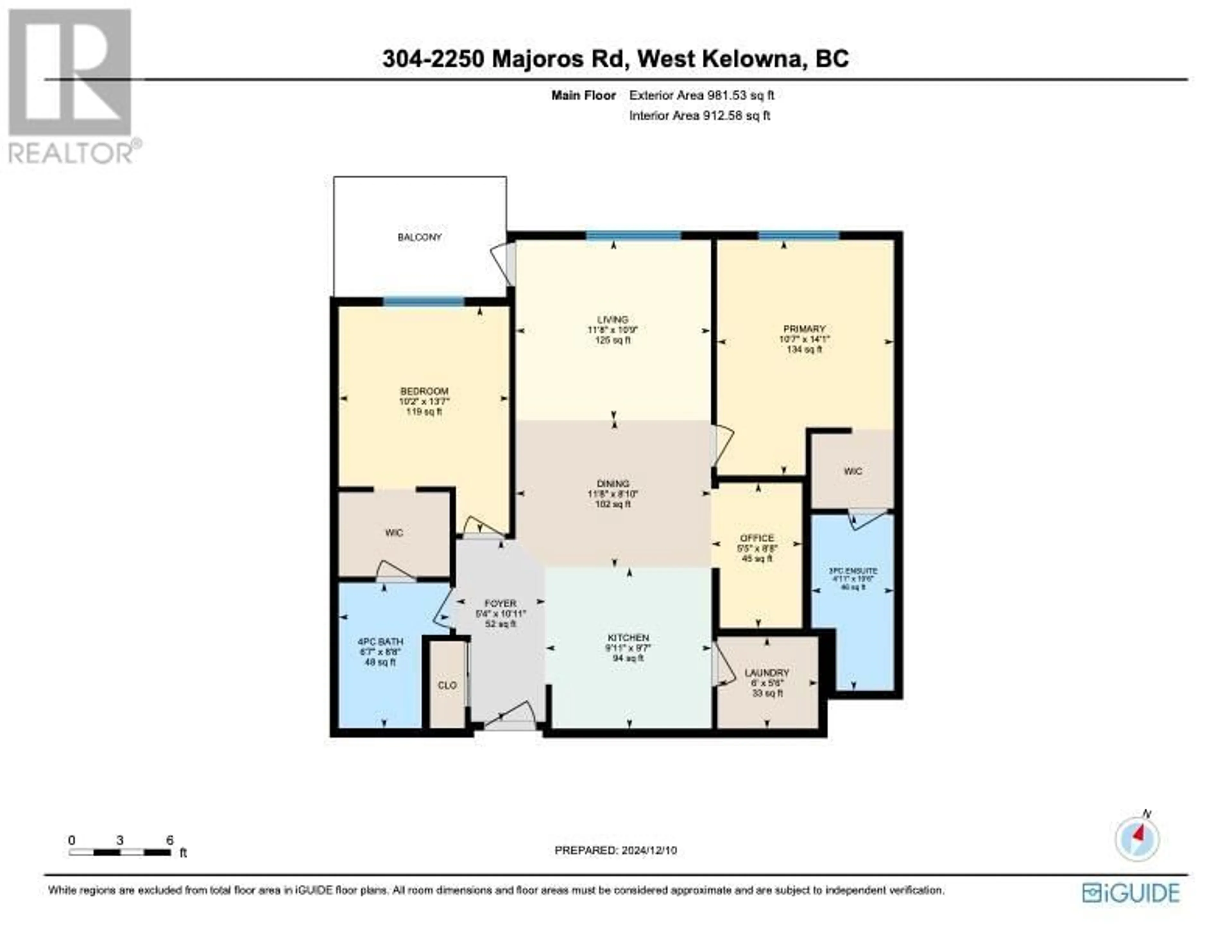 Floor plan for 2250 Majoros Road Unit# 304, West Kelowna British Columbia V4T2C2