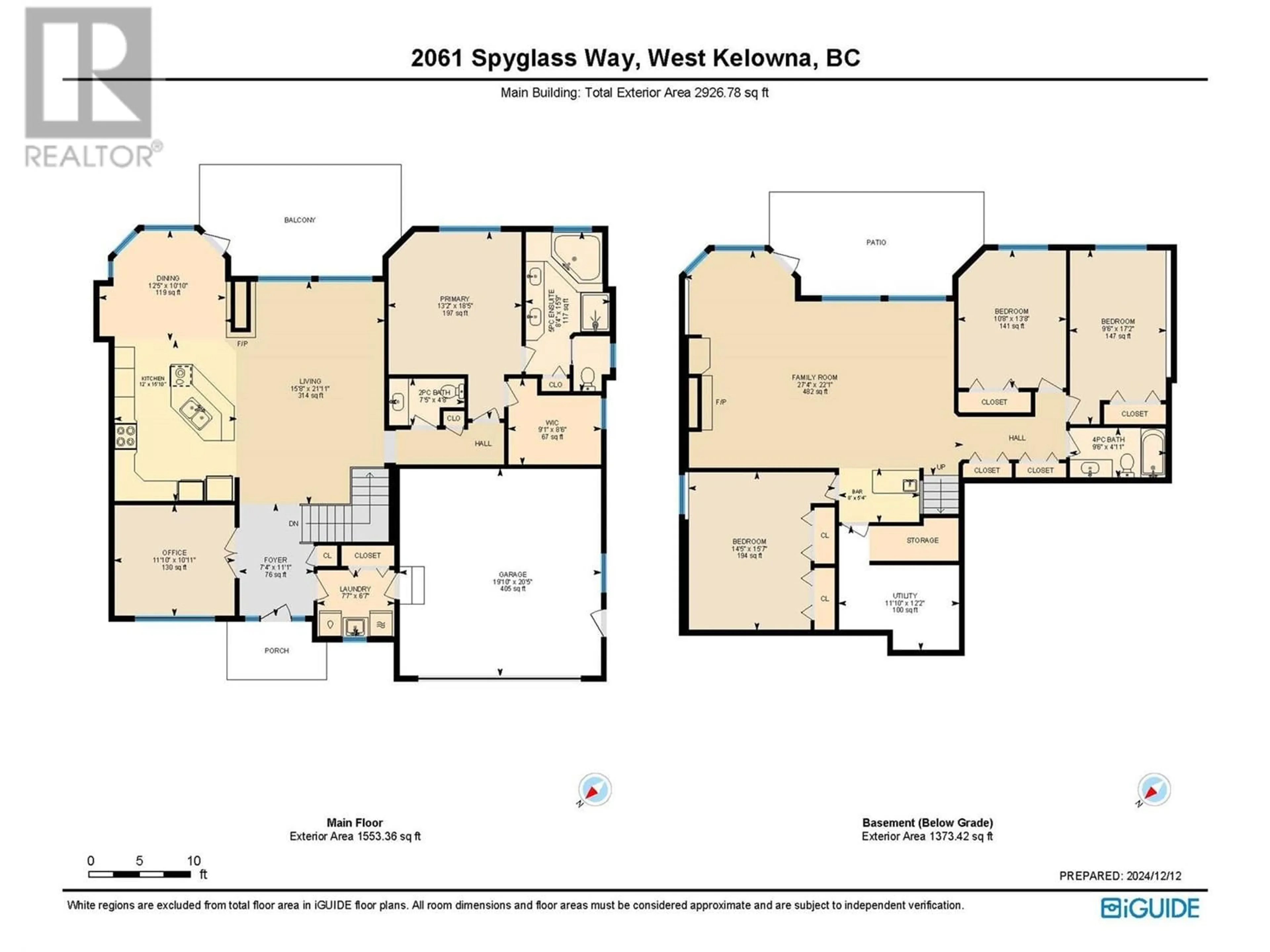 Floor plan for 2061 Spyglass Way, West Kelowna British Columbia V1Z3Z7