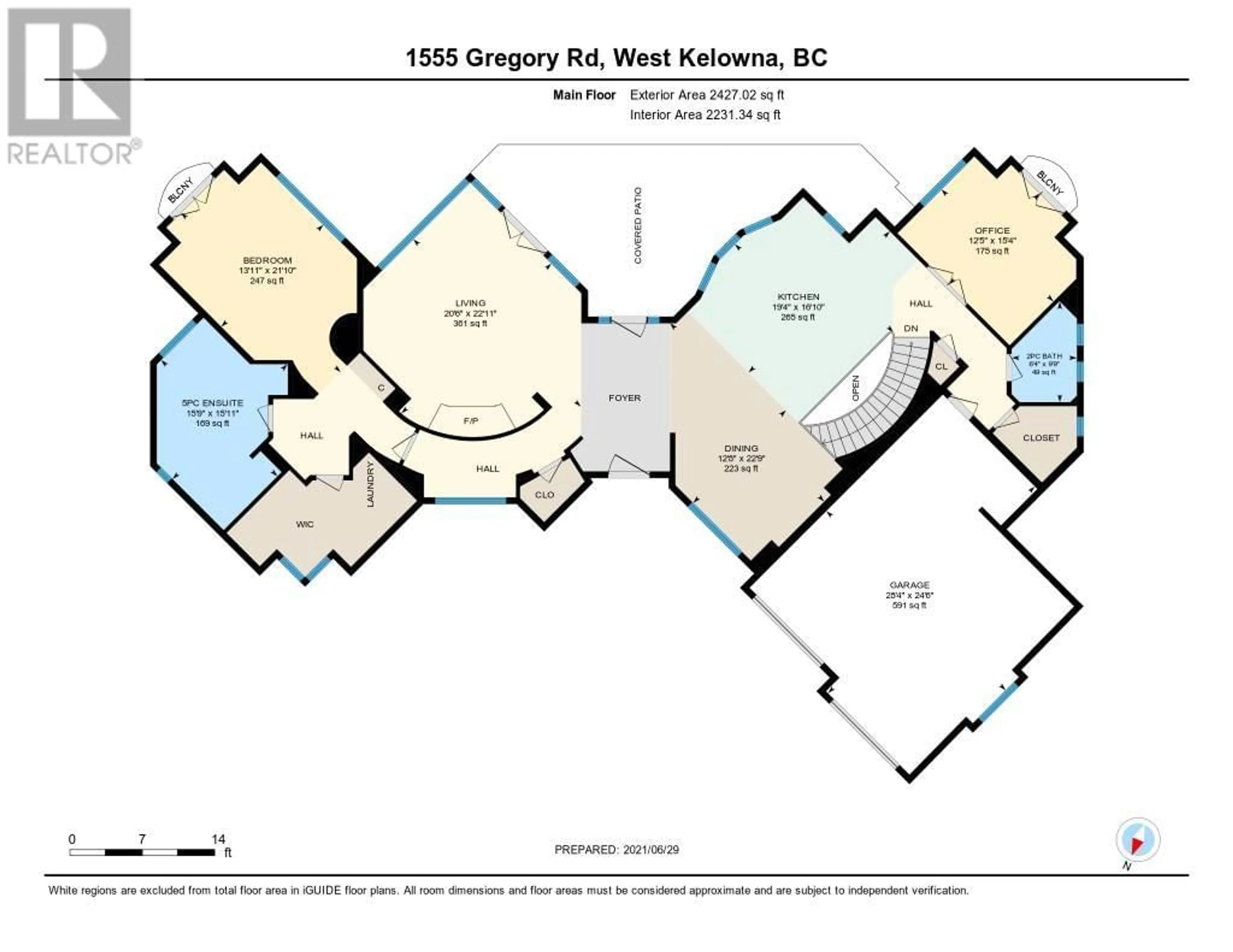 Floor plan for 1555 Gregory Road Lot# B, West Kelowna British Columbia V4T2V7