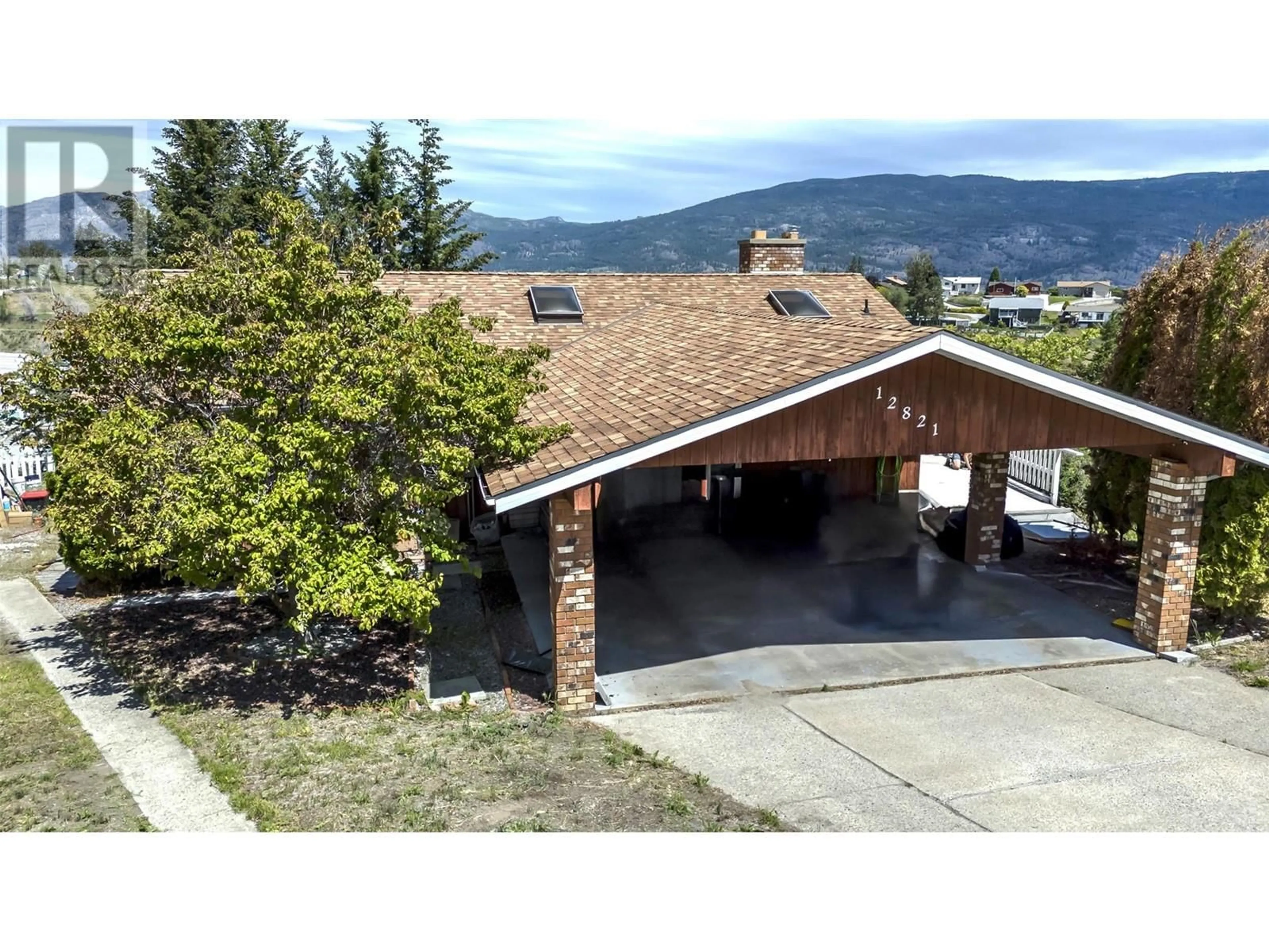 A pic from outside/outdoor area/front of a property/back of a property/a pic from drone, mountain view for 12821 Schaeffer Crescent, Summerland British Columbia V0H1Z4