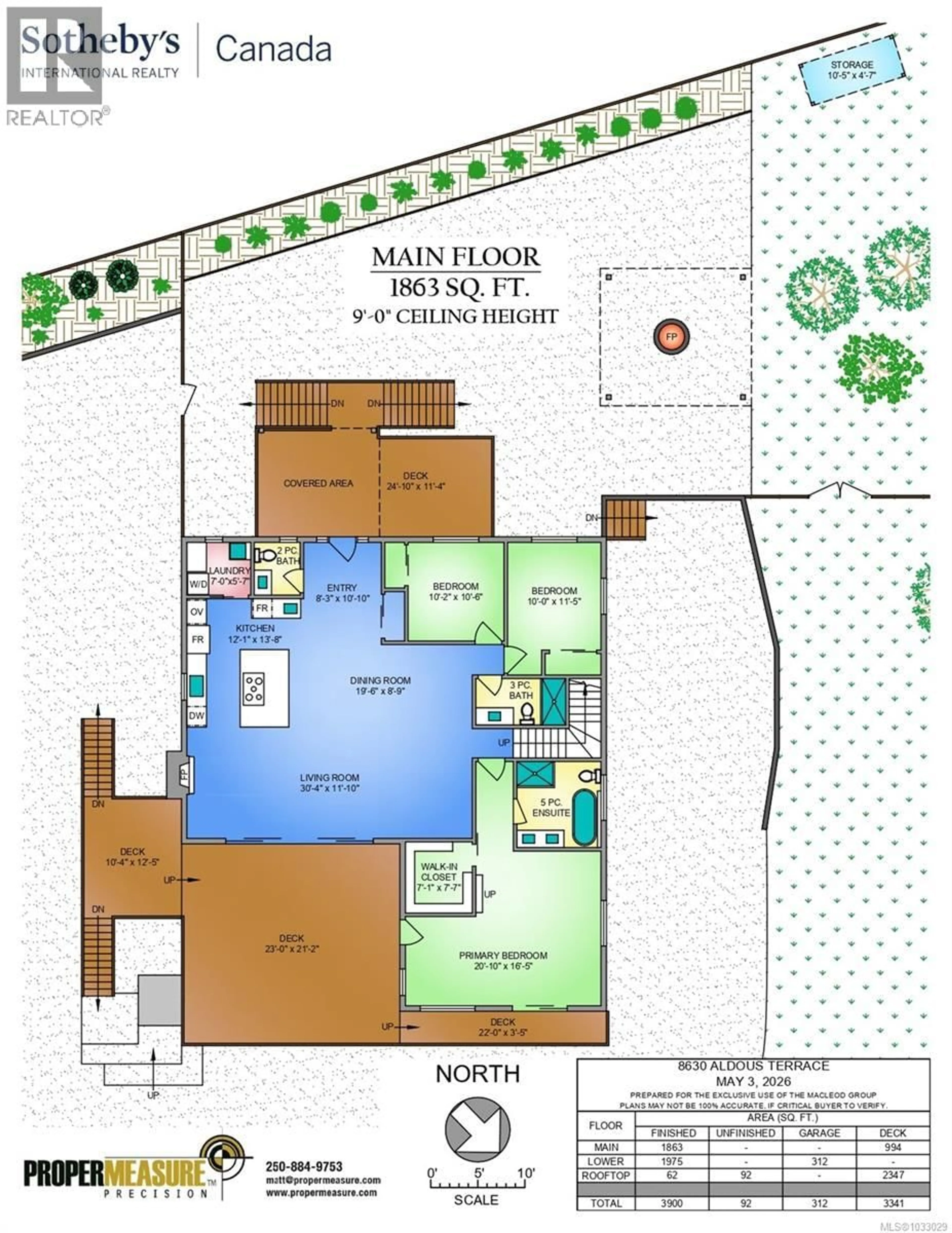 Floor plan for 8630 ALDOUS TERRACE, North Saanich British Columbia V8L1L2