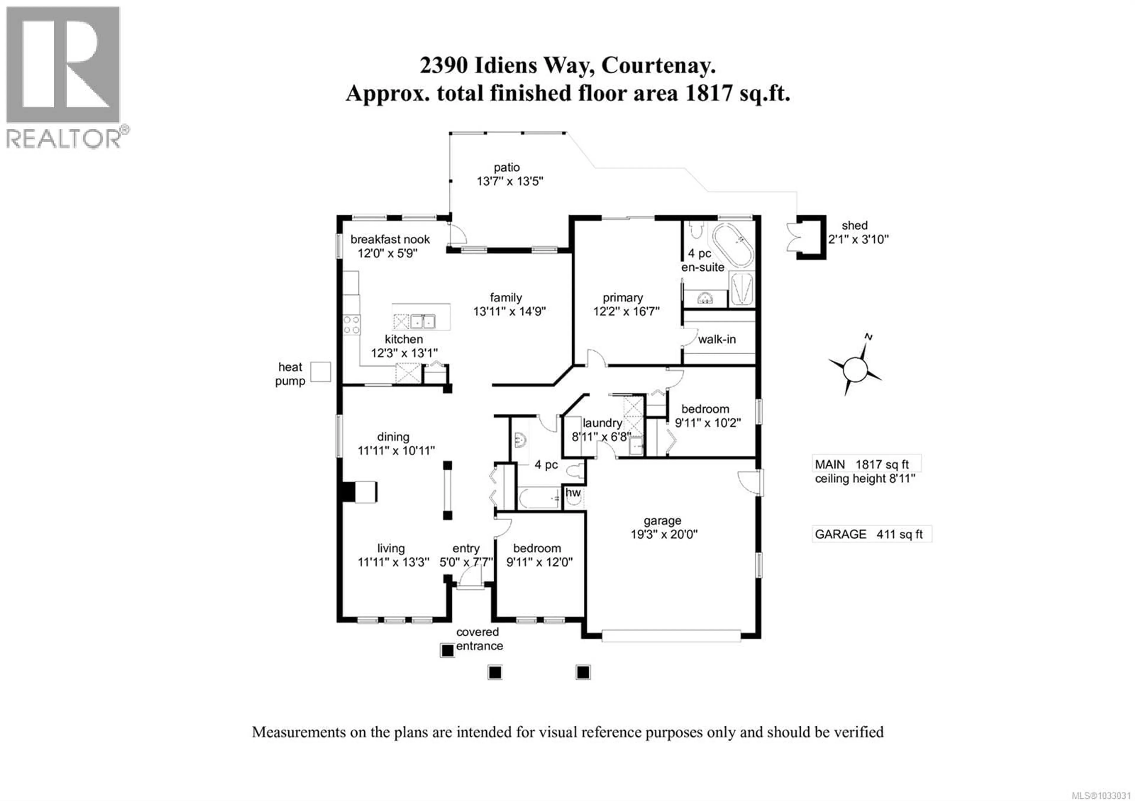 Floor plan for 2390 IDIENS WAY, Courtenay British Columbia V9N9J3