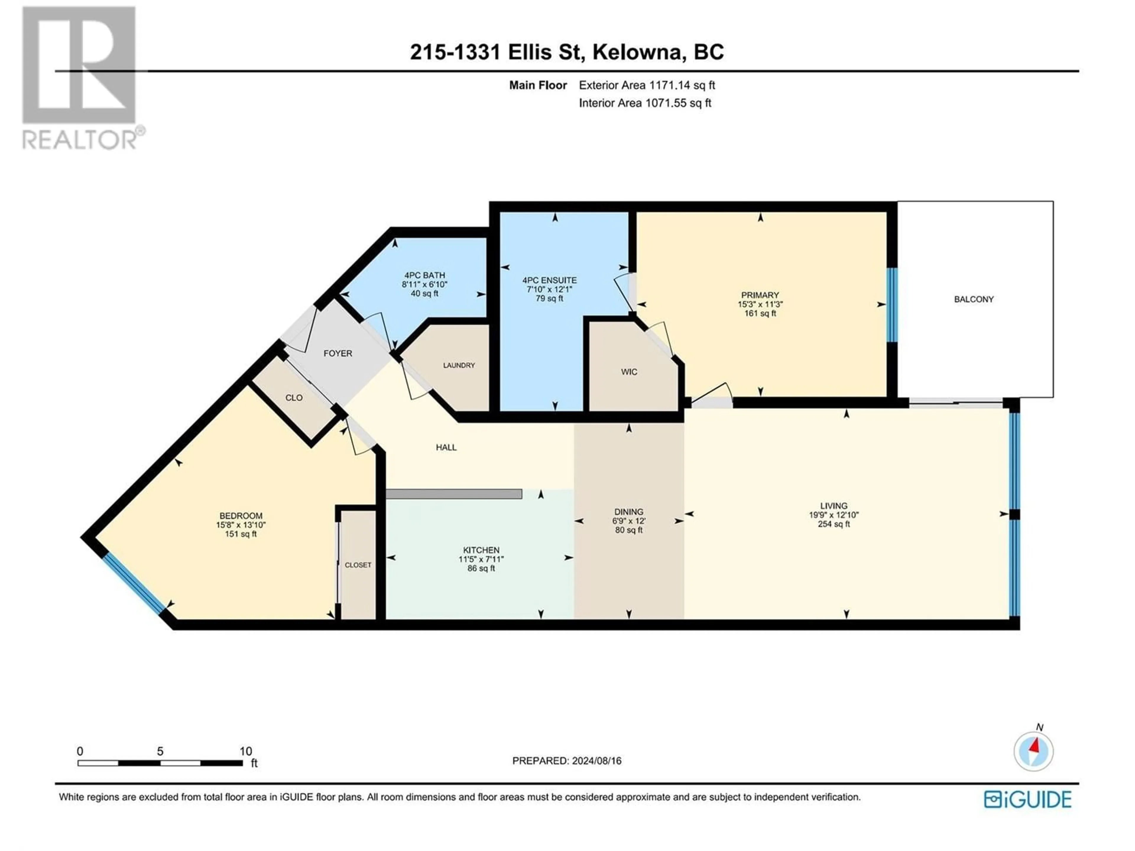 Floor plan for 1331 Ellis Street Unit# 215, Kelowna British Columbia V1Y1Z9