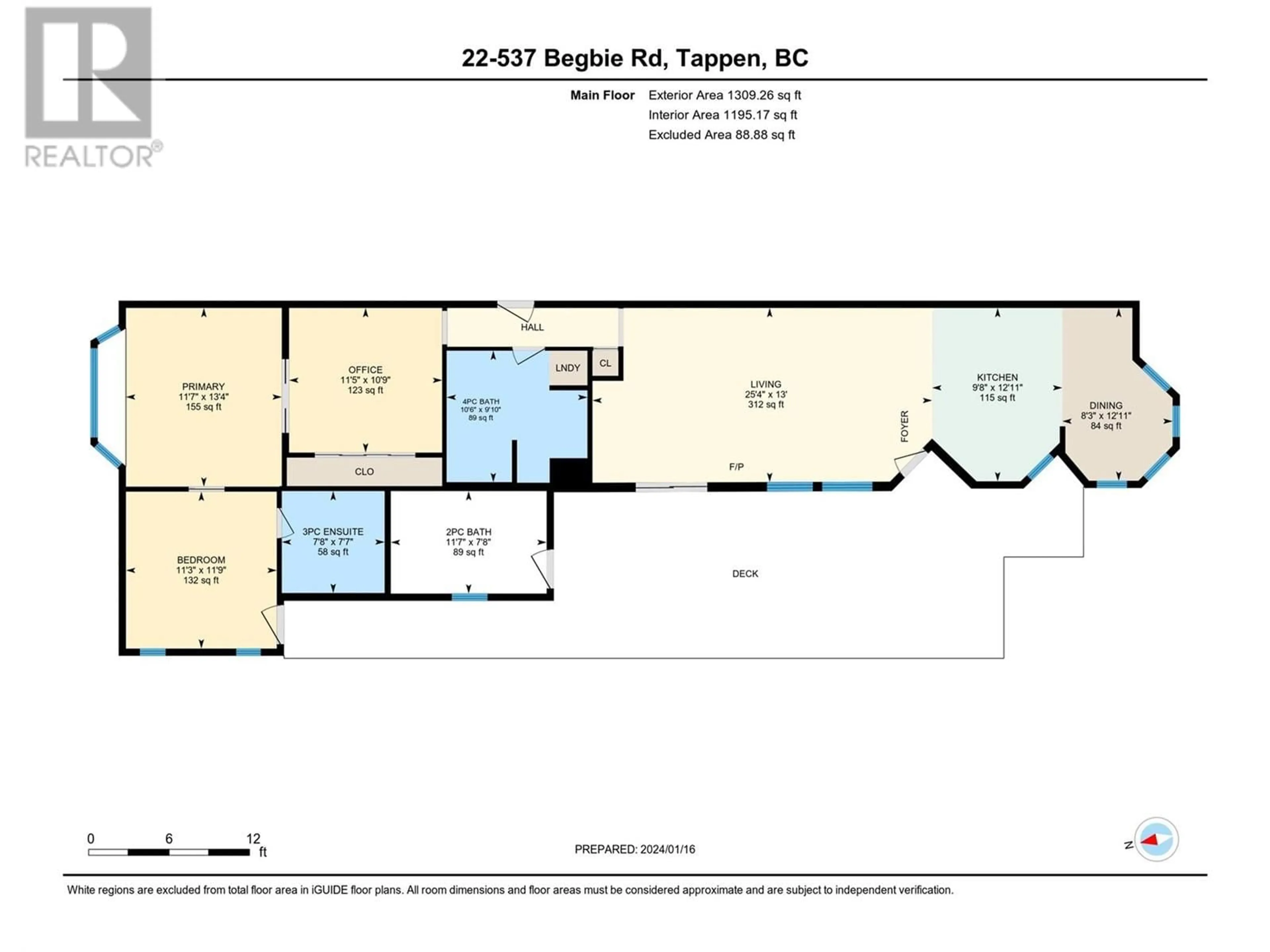 Floor plan for 537 Begbie Road Unit# 22, Tappen British Columbia V0E2X1