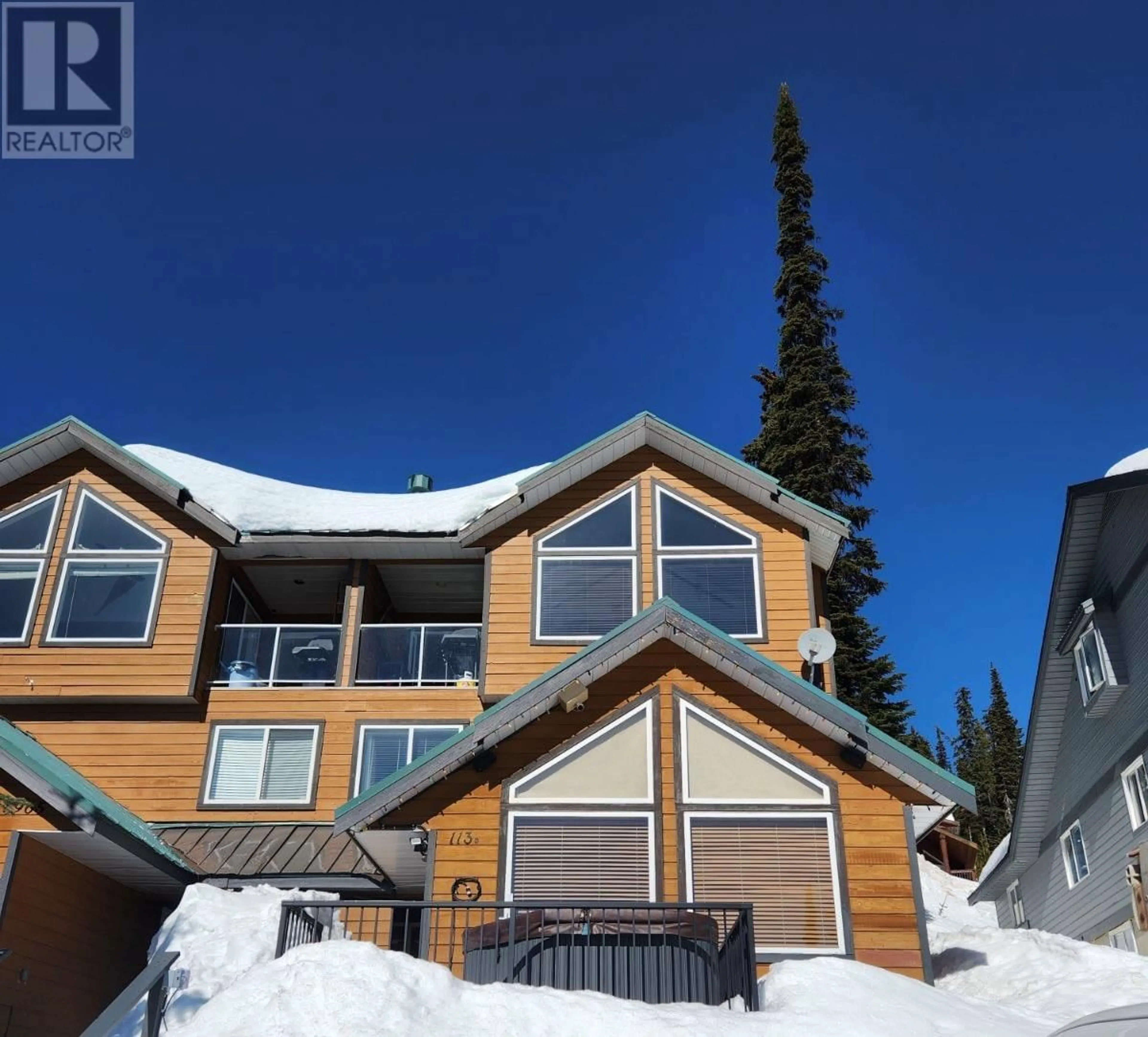 A pic from outside/outdoor area/front of a property/back of a property/a pic from drone, street for 5965 D SNOWPINES CRESCENT, Big White British Columbia V1P1P3