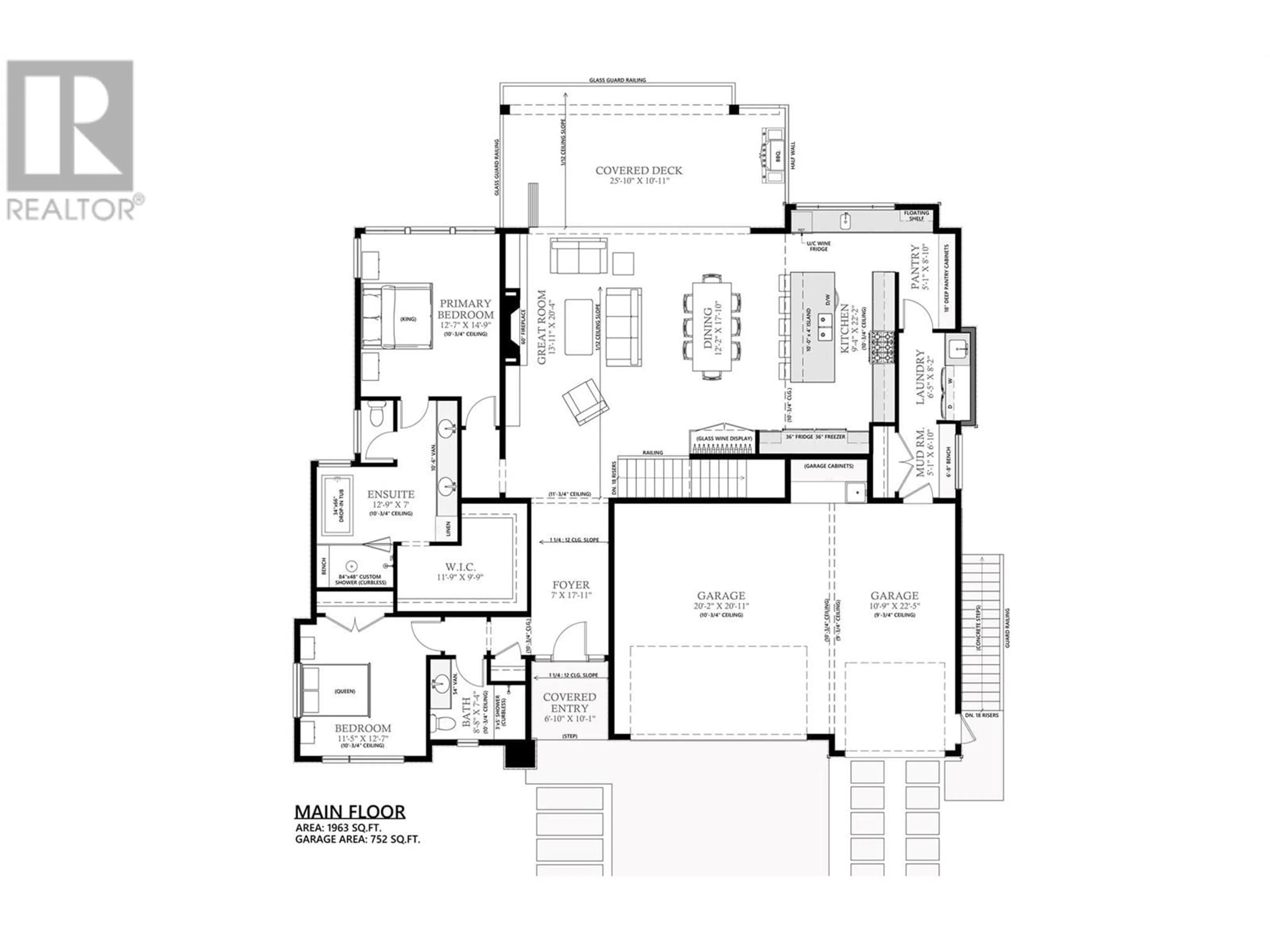 Floor plan for 3558 Sagehill Court, Kelowna British Columbia V1V3G2