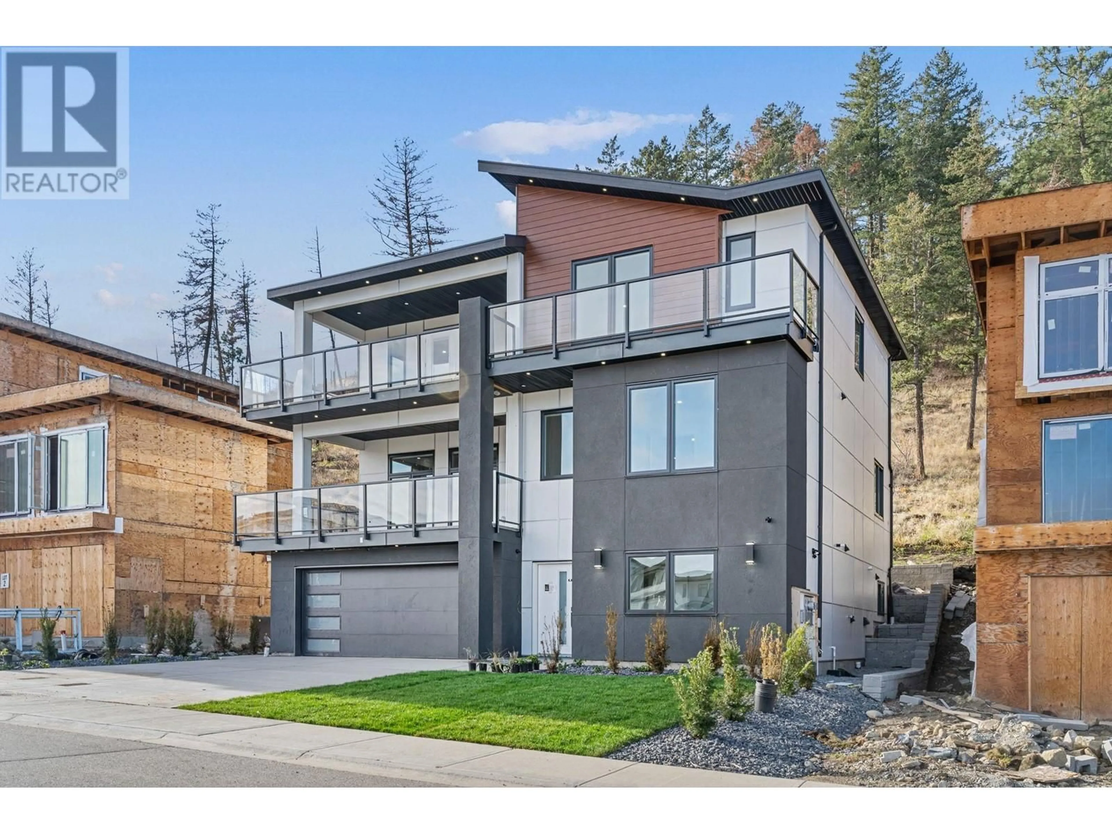 Home with vinyl exterior material, mountain view for 3738 Astoria Drive, West Kelowna British Columbia V4T0B1