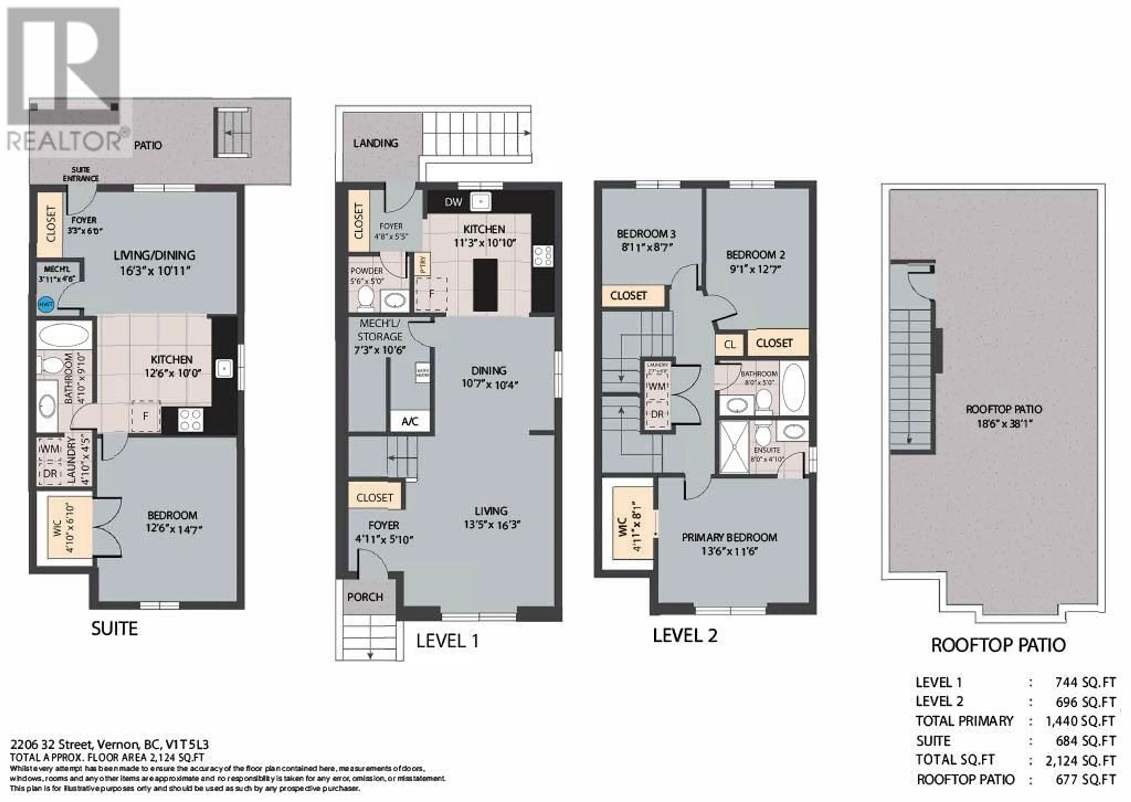 Floor plan for 2206 32 Street Unit# A, Vernon British Columbia V1T5L3