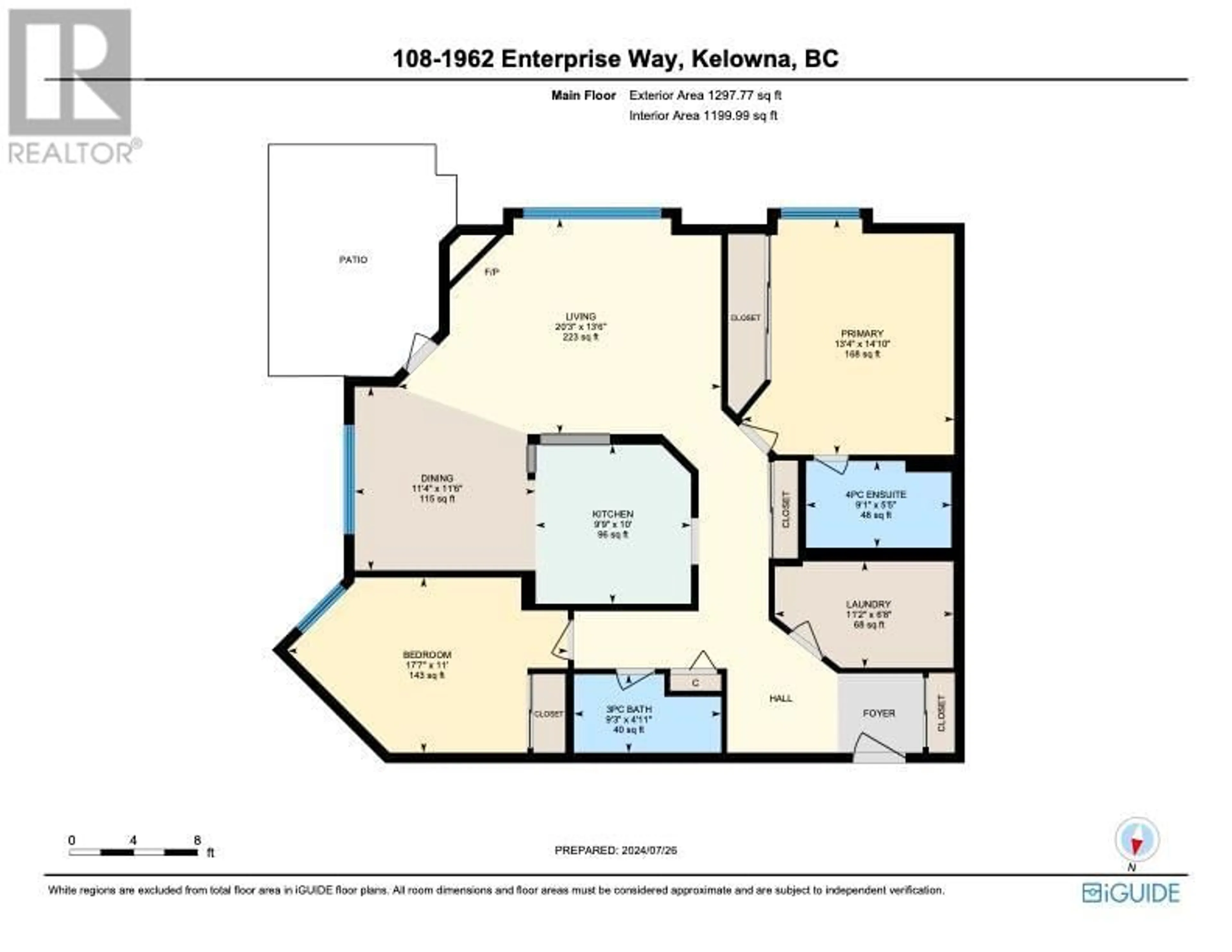 Floor plan for 1962 Enterprise Way Unit# 108, Kelowna British Columbia V1Y9S6