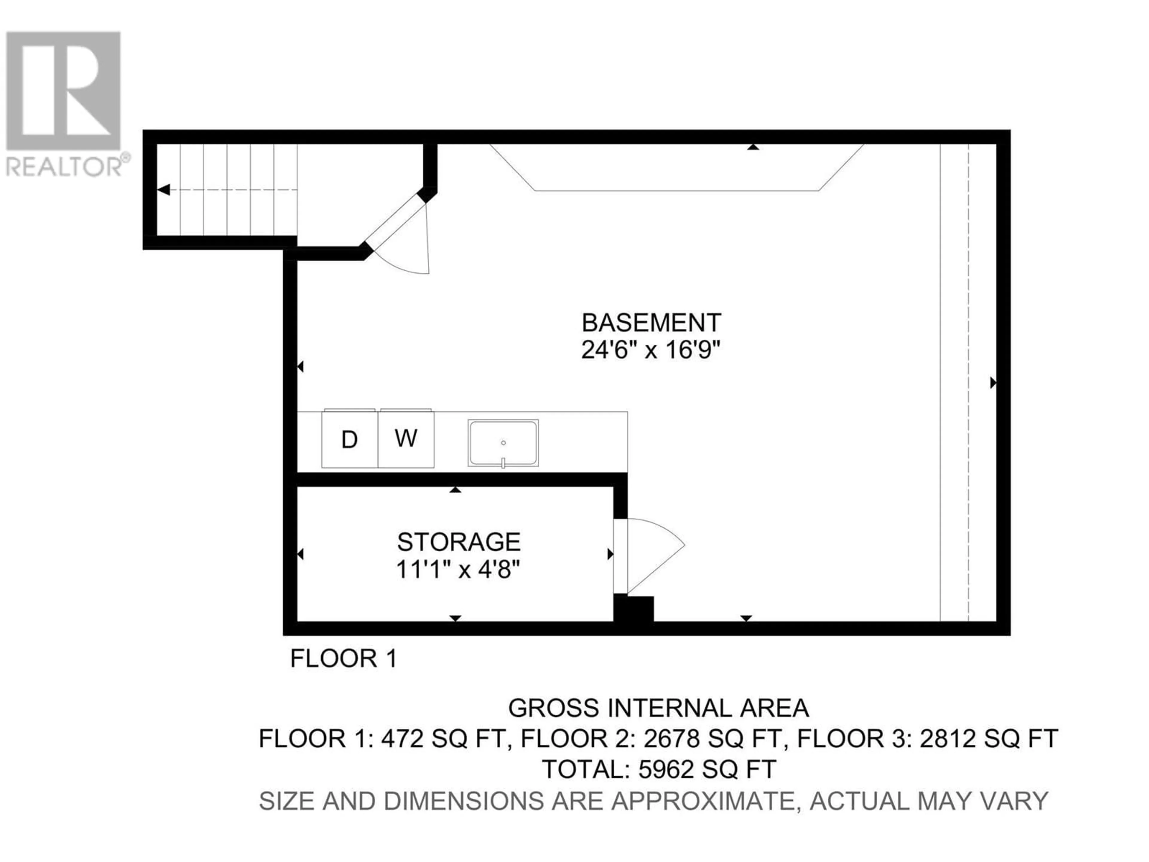 Floor plan for 5774 DEADPINE DRIVE, Kelowna British Columbia V1P1A3