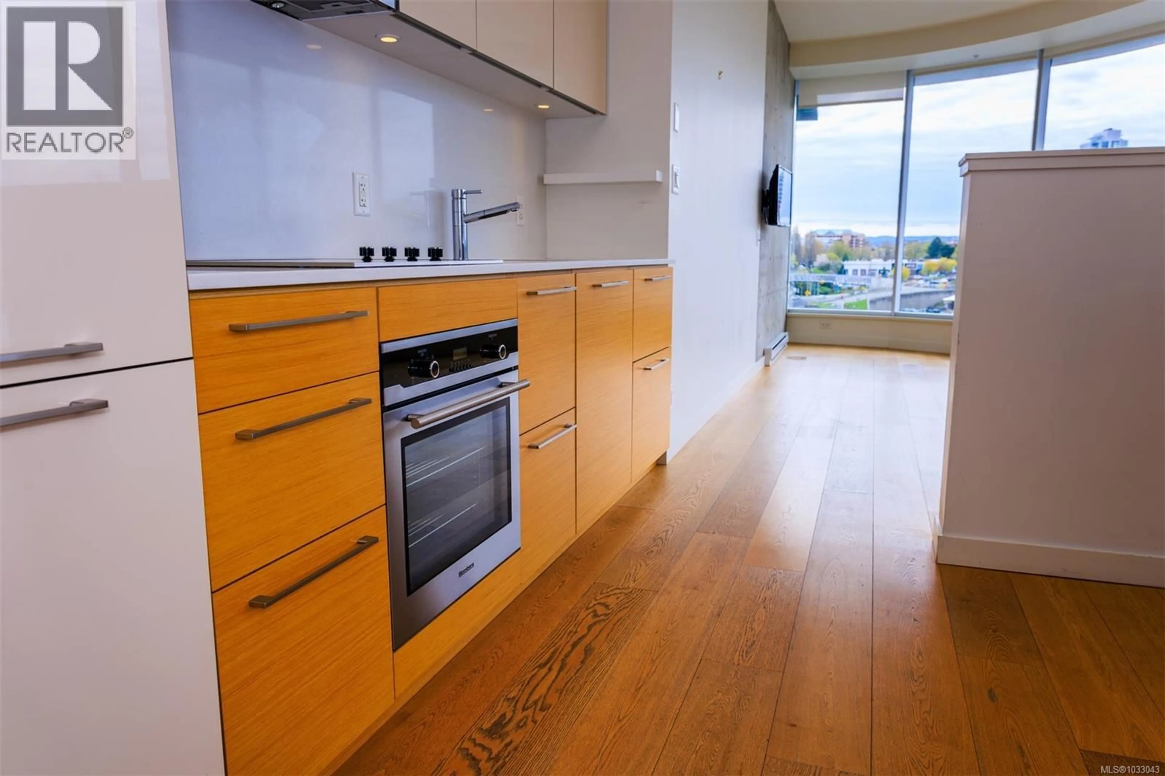 Standard kitchen, wood/laminate floor for 312B - 456 PANDORA AVENUE, Victoria British Columbia V8W0E3