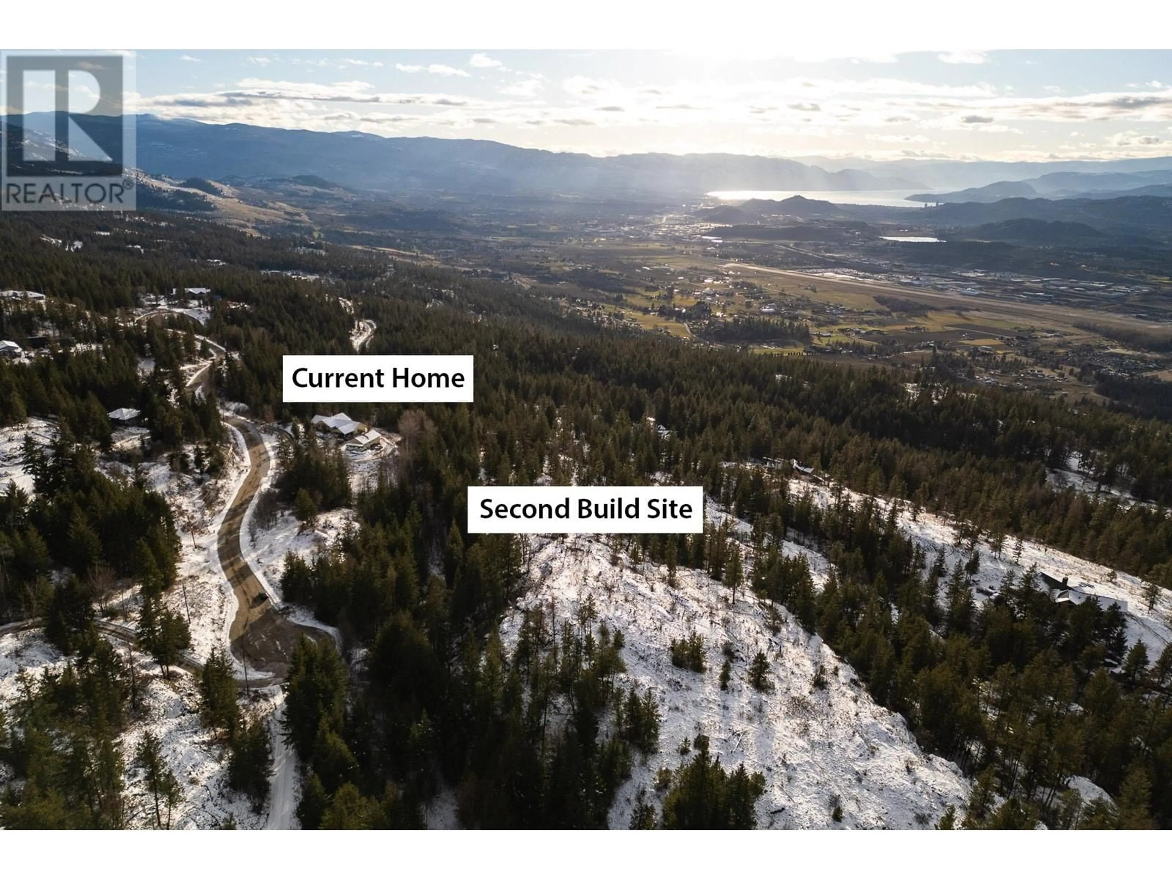 A pic from outside/outdoor area/front of a property/back of a property/a pic from drone, forest/trees view for 6720 LANGLEY COURT, Kelowna British Columbia V1P1A4