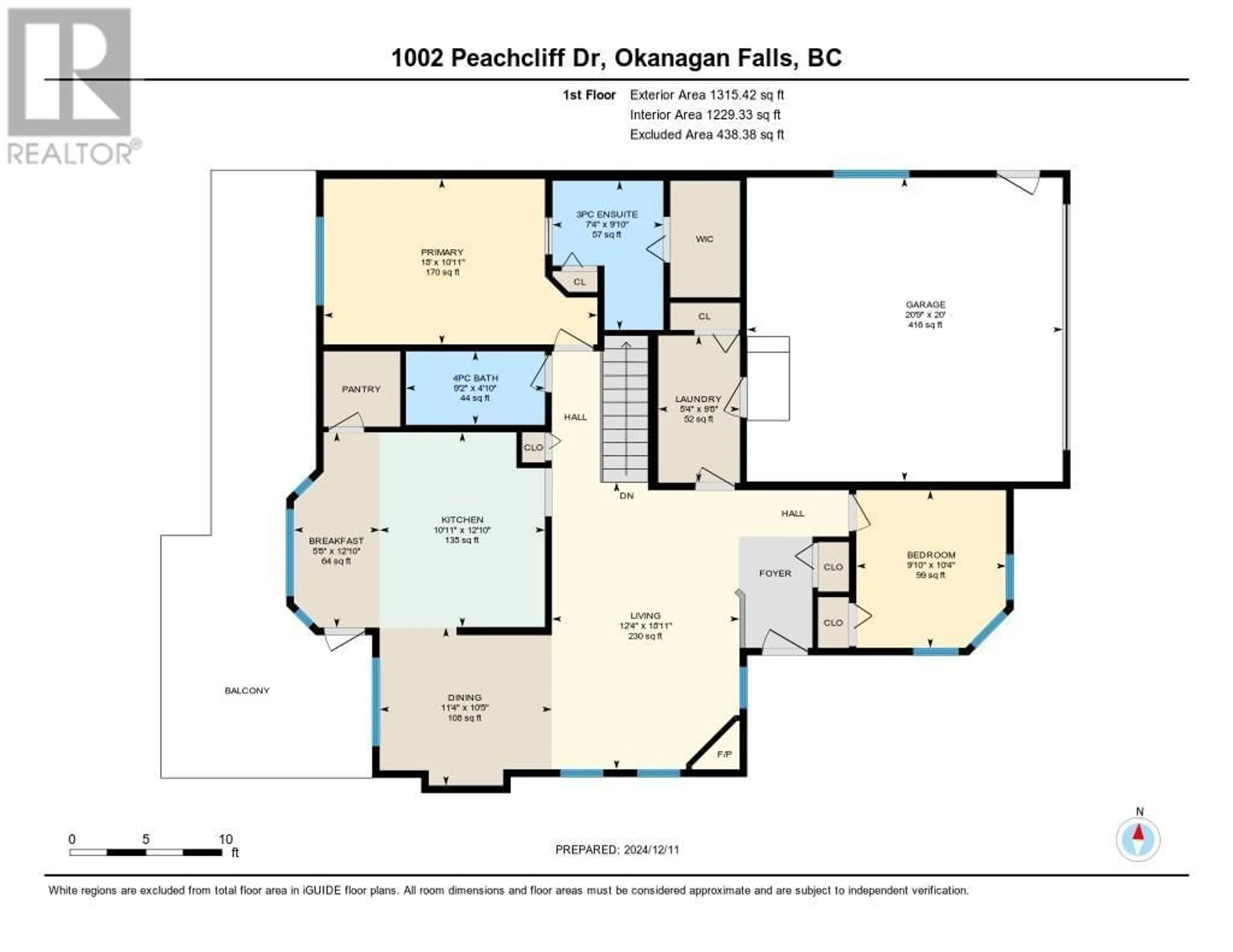 Floor plan for 1002 Peachcliff Drive, Okanagan Falls British Columbia V0H1R1