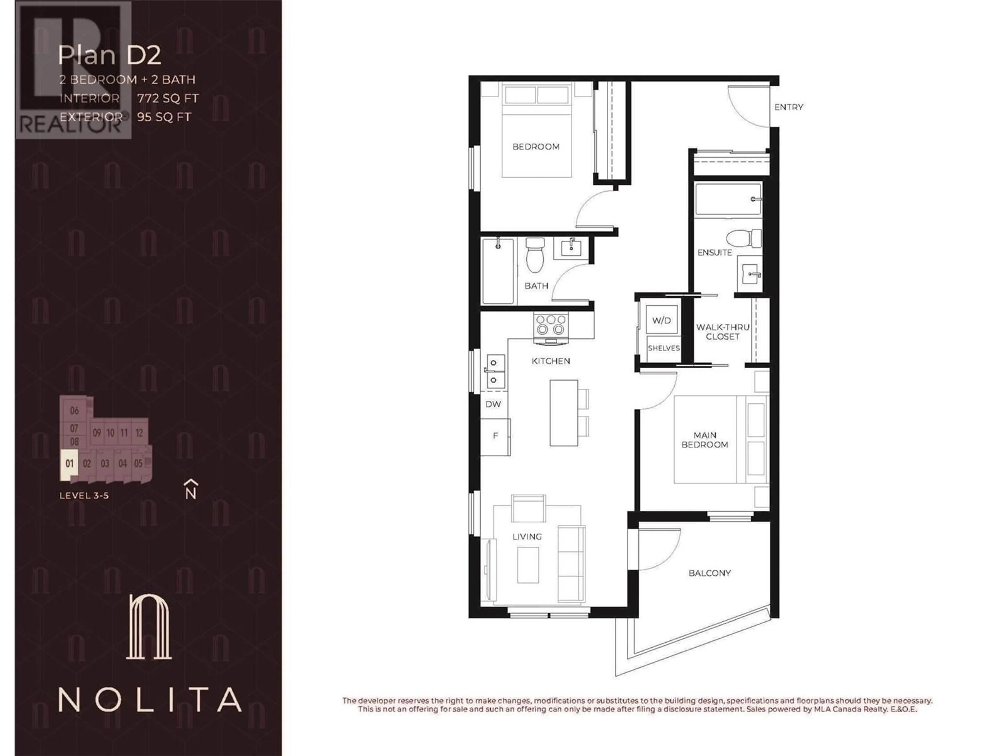 Floor plan for 620 Coronation Avenue Unit# 501, Kelowna British Columbia V1Y7A1