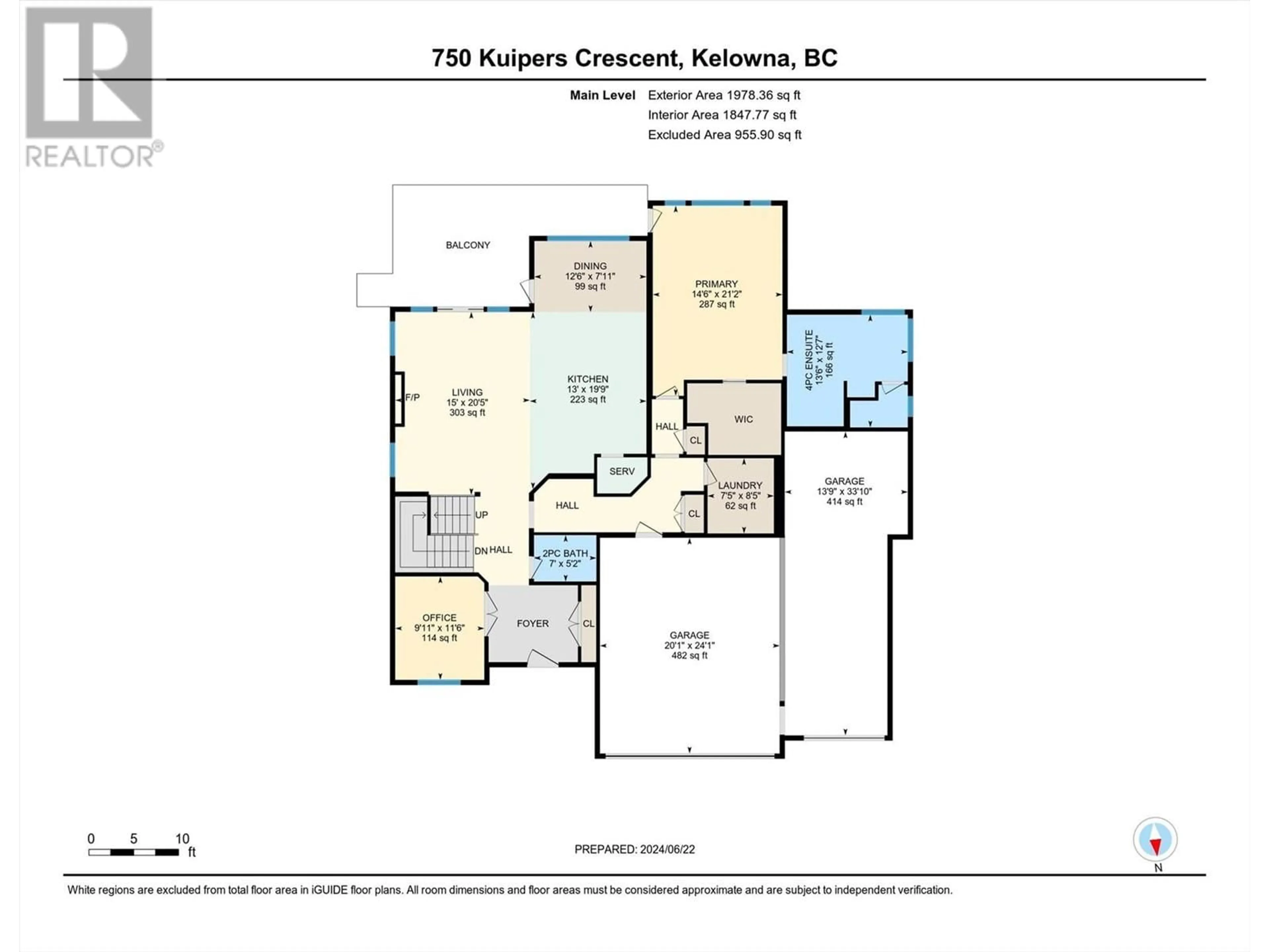 Floor plan for 750 Kuipers Crescent, Kelowna British Columbia V1W5H4