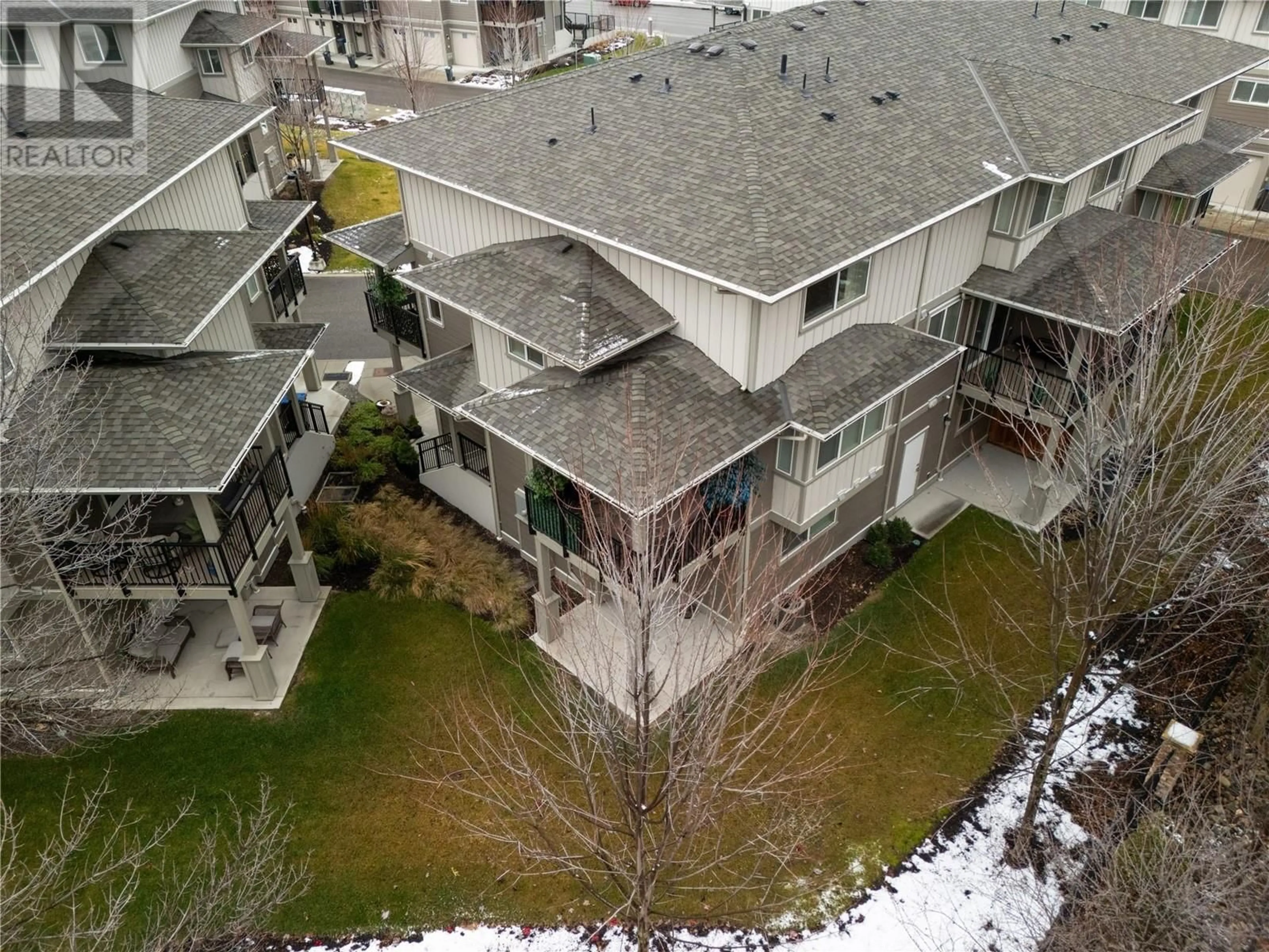 A pic from outside/outdoor area/front of a property/back of a property/a pic from drone, city buildings view from balcony for 300 Drysdale Boulevard Unit# 49, Kelowna British Columbia V1V3E6