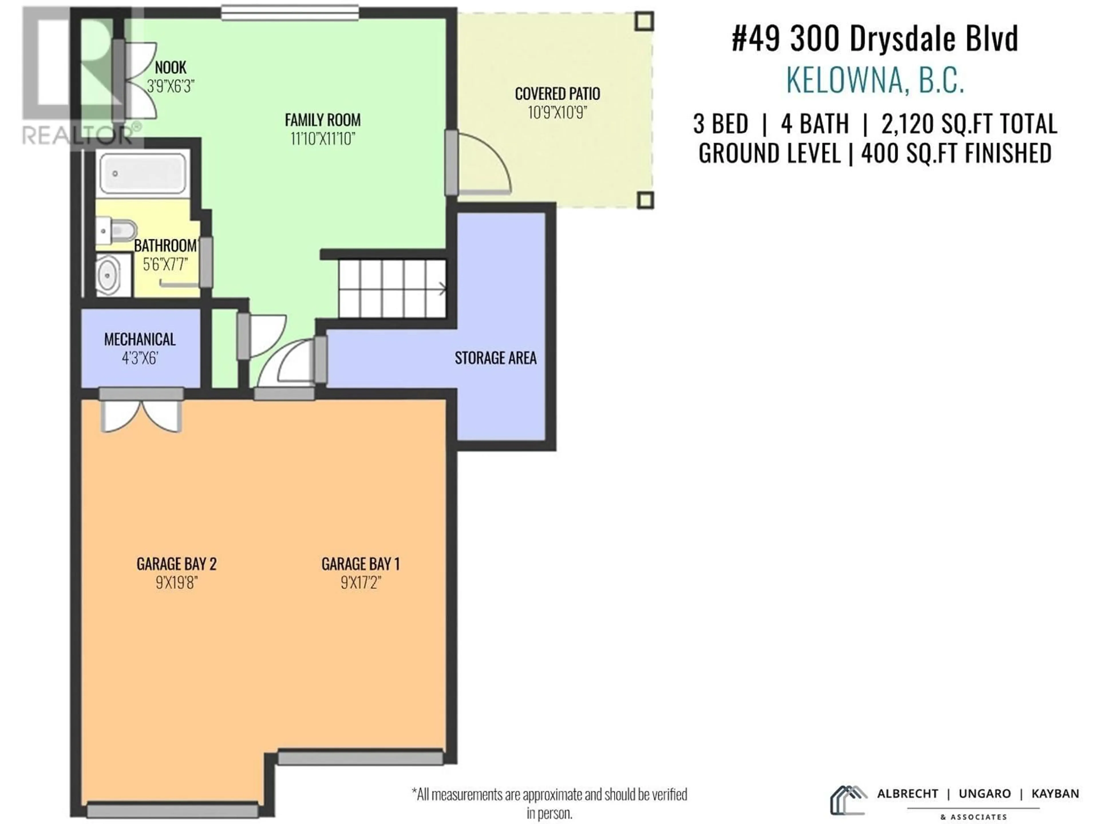 Floor plan for 300 Drysdale Boulevard Unit# 49, Kelowna British Columbia V1V3E6