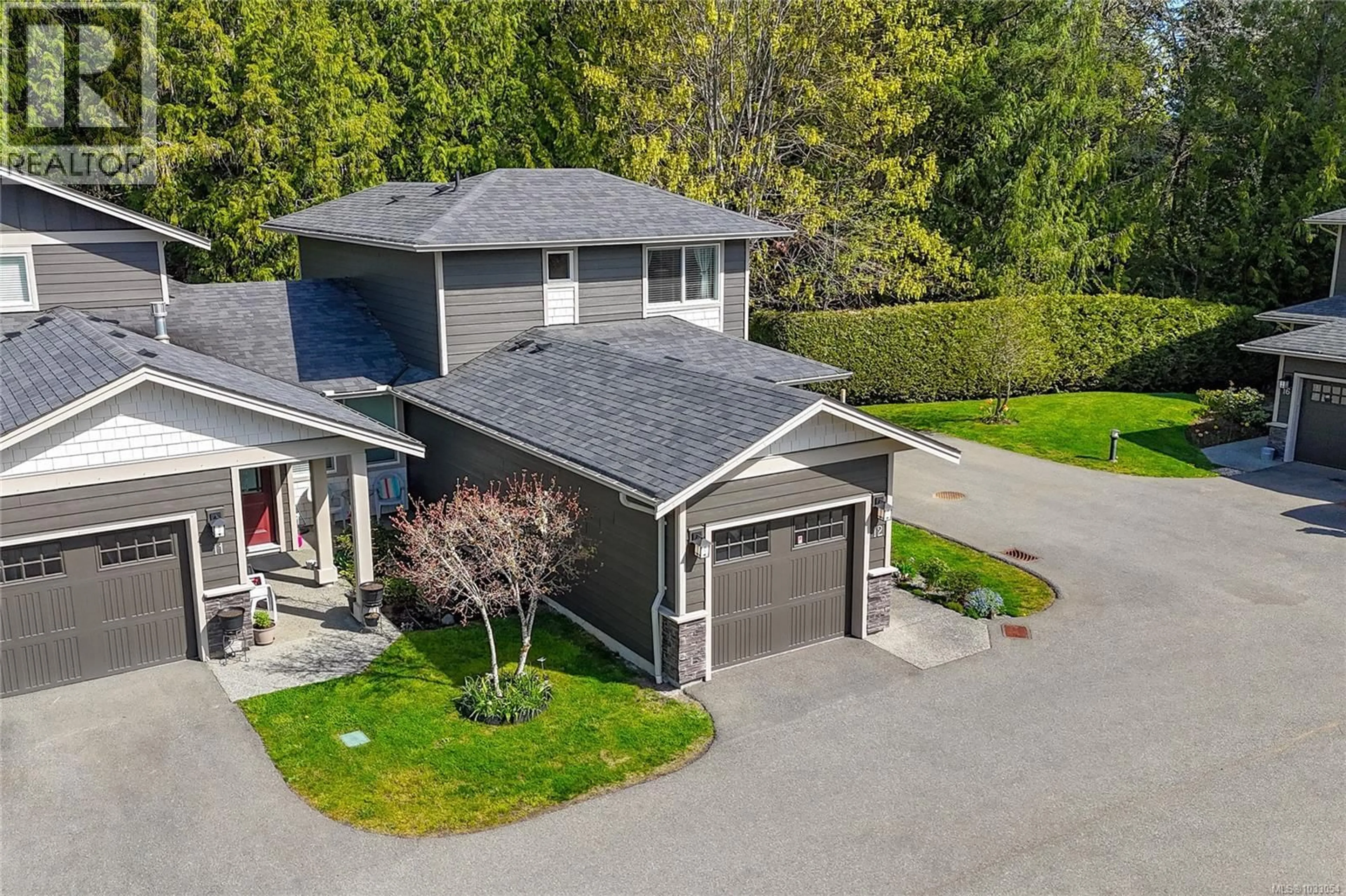 A pic from outside/outdoor area/front of a property/back of a property/a pic from drone, street for 12 - 6345 ARDEA PLACE, Duncan British Columbia V9L0E2