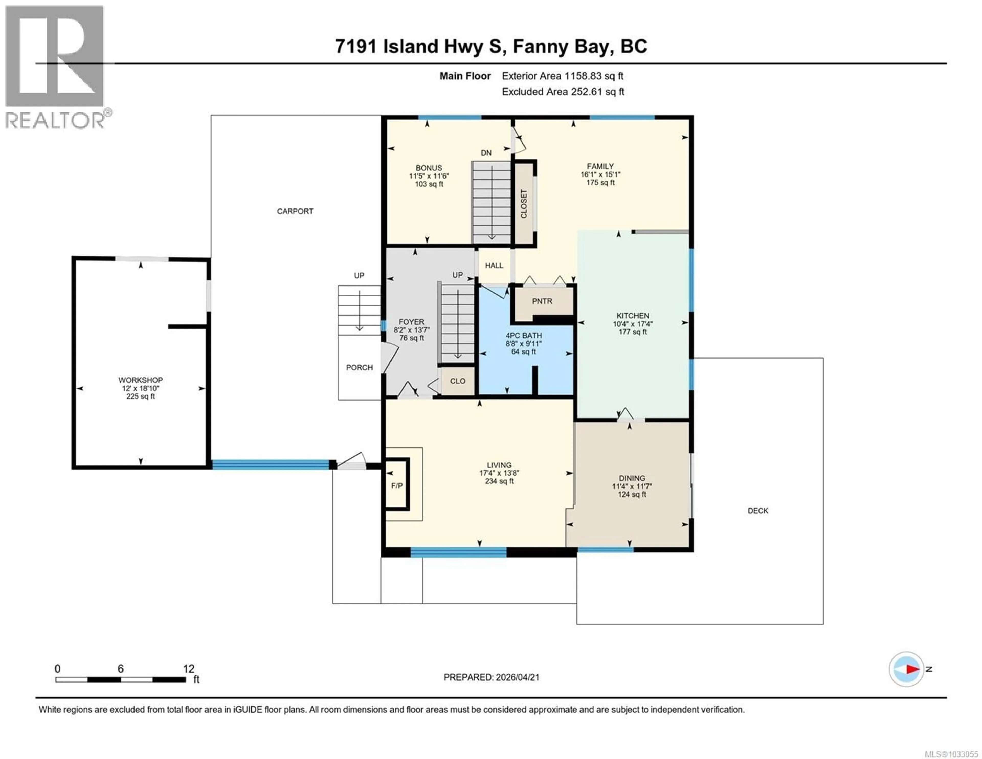Floor plan for 7191 ISLAND HIGHWAY, Fanny Bay British Columbia V0R1W0