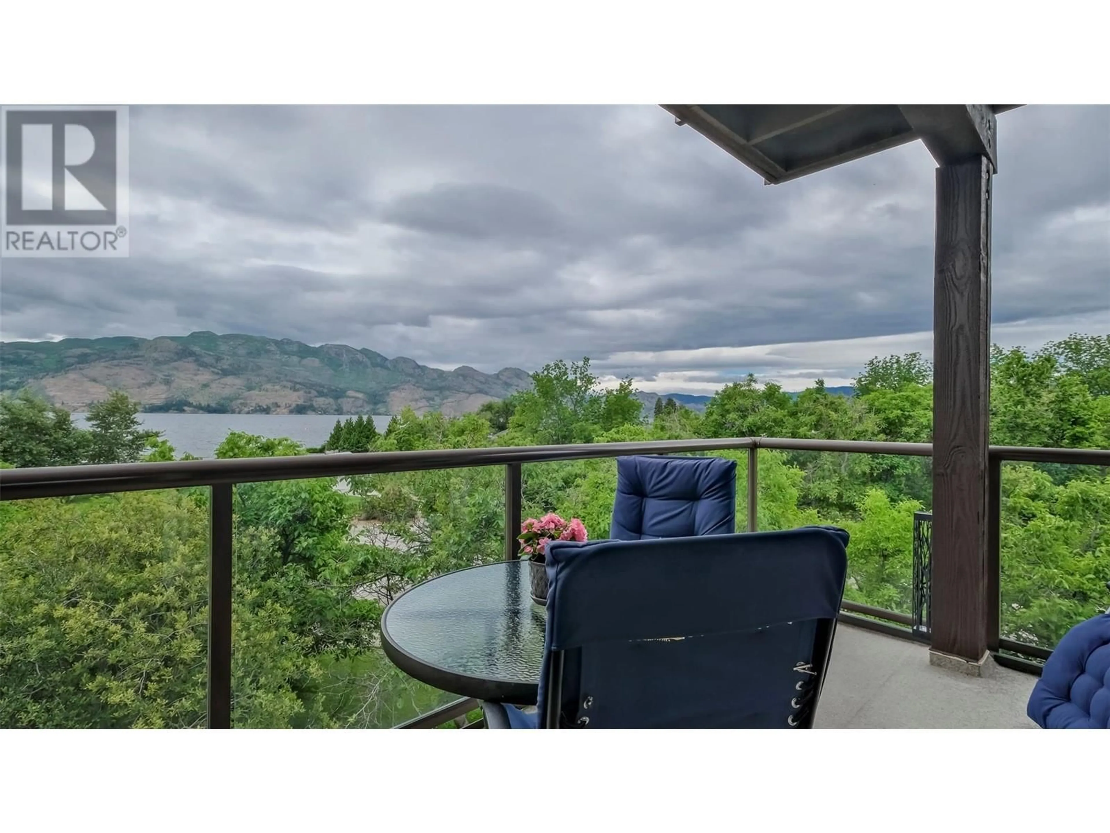 Balcony in the apartment, water/lake/river/ocean view for 4205 Gellatly Road Unit# 336, West Kelowna British Columbia V4T2K2