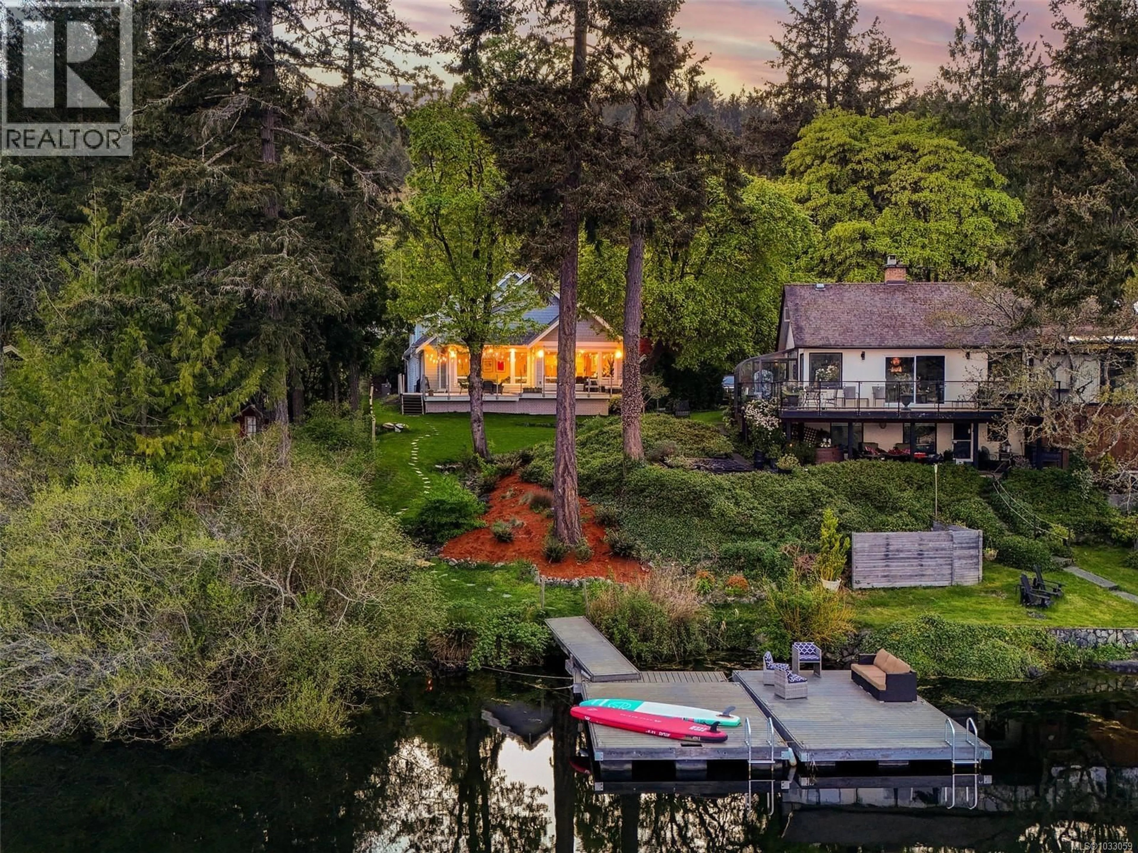 A pic from outside/outdoor area/front of a property/back of a property/a pic from drone, water/lake/river/ocean view for 4885 PROSPECT LAKE ROAD, Saanich British Columbia V9E1J5