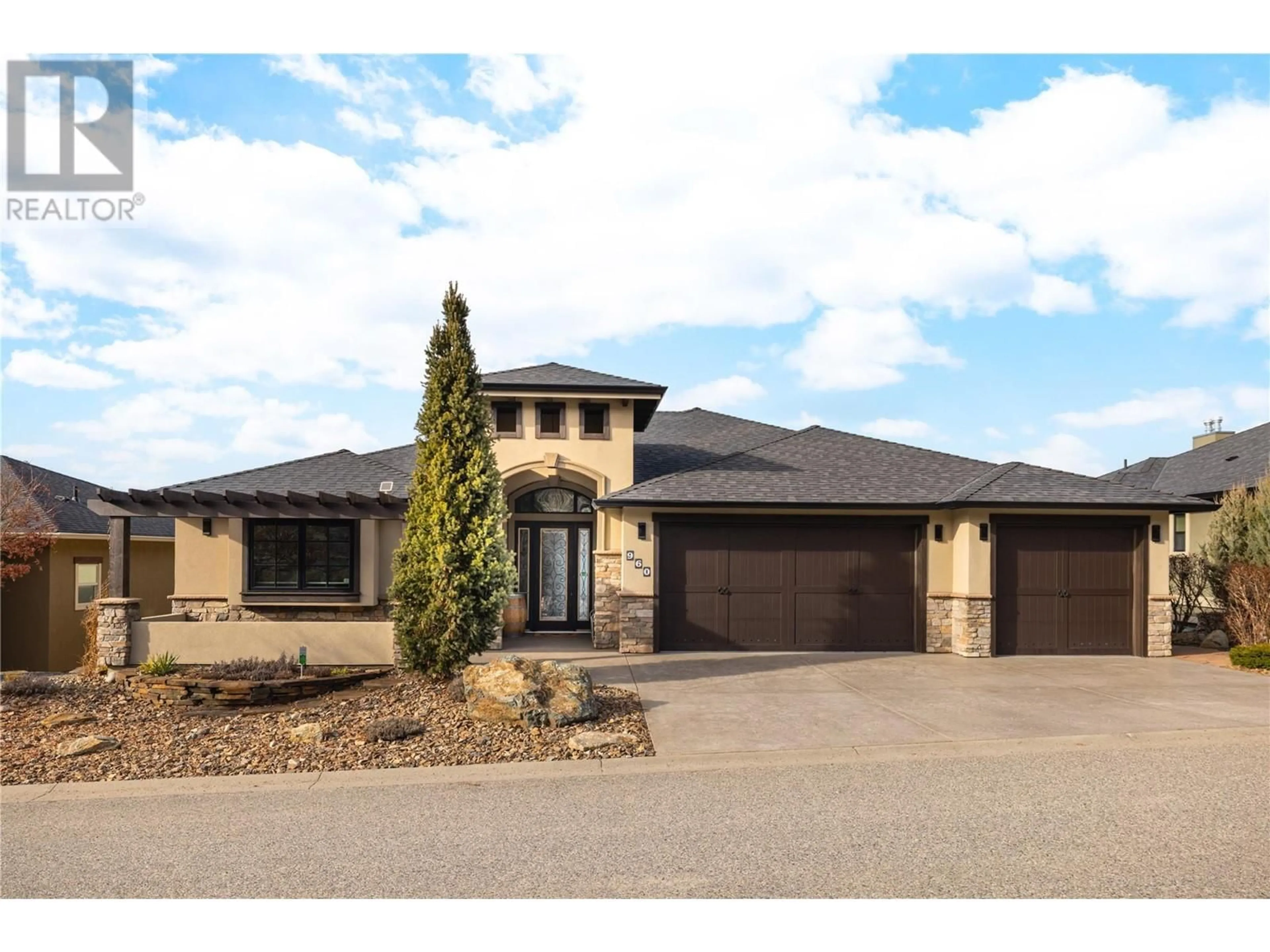 Home with brick exterior material, street for 960 LAMONT LANE, Kelowna British Columbia V1W5J1