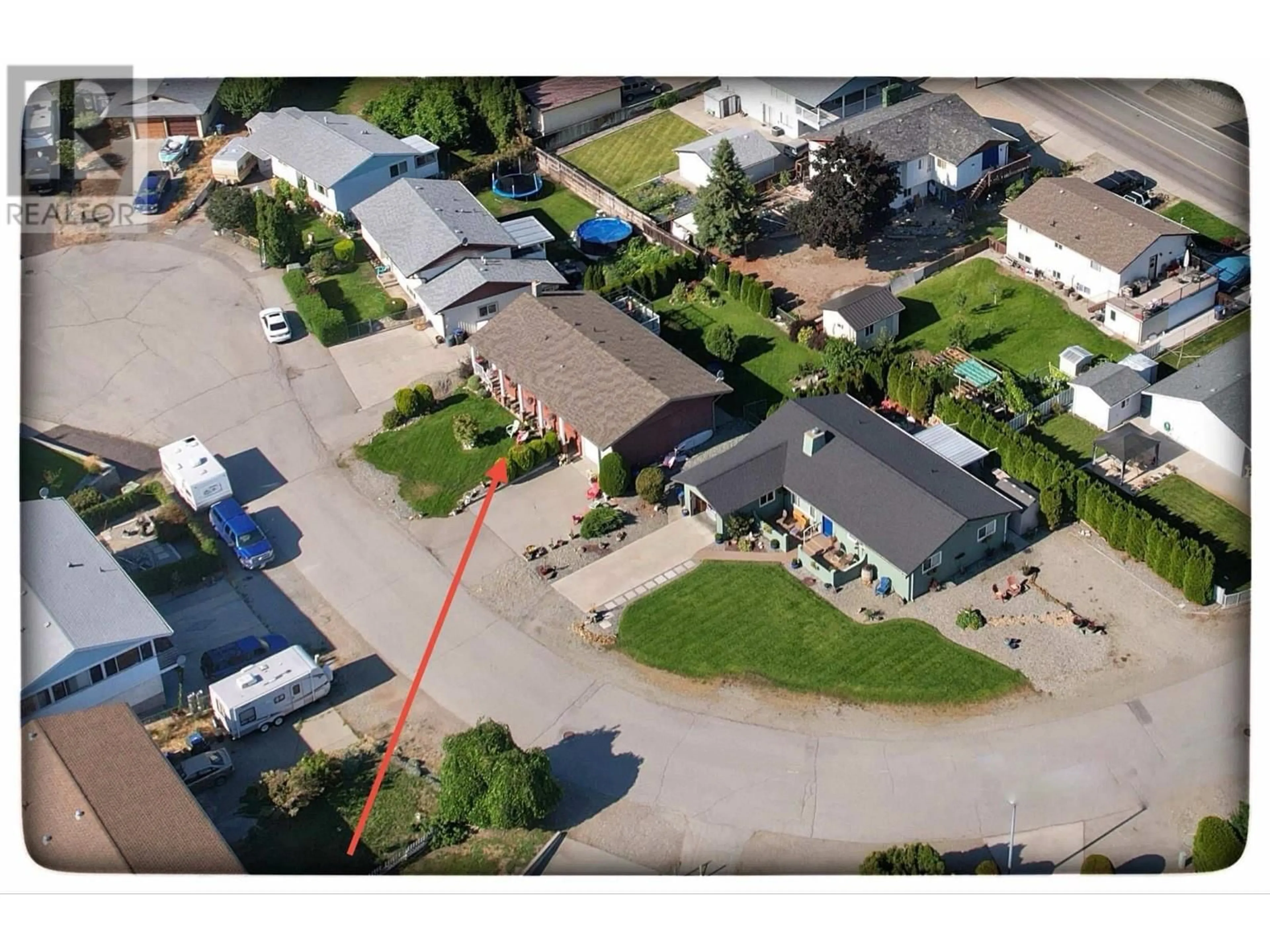 A pic from outside/outdoor area/front of a property/back of a property/a pic from drone, street for 15 Santa Rosa Place, Osoyoos British Columbia V0H1V2