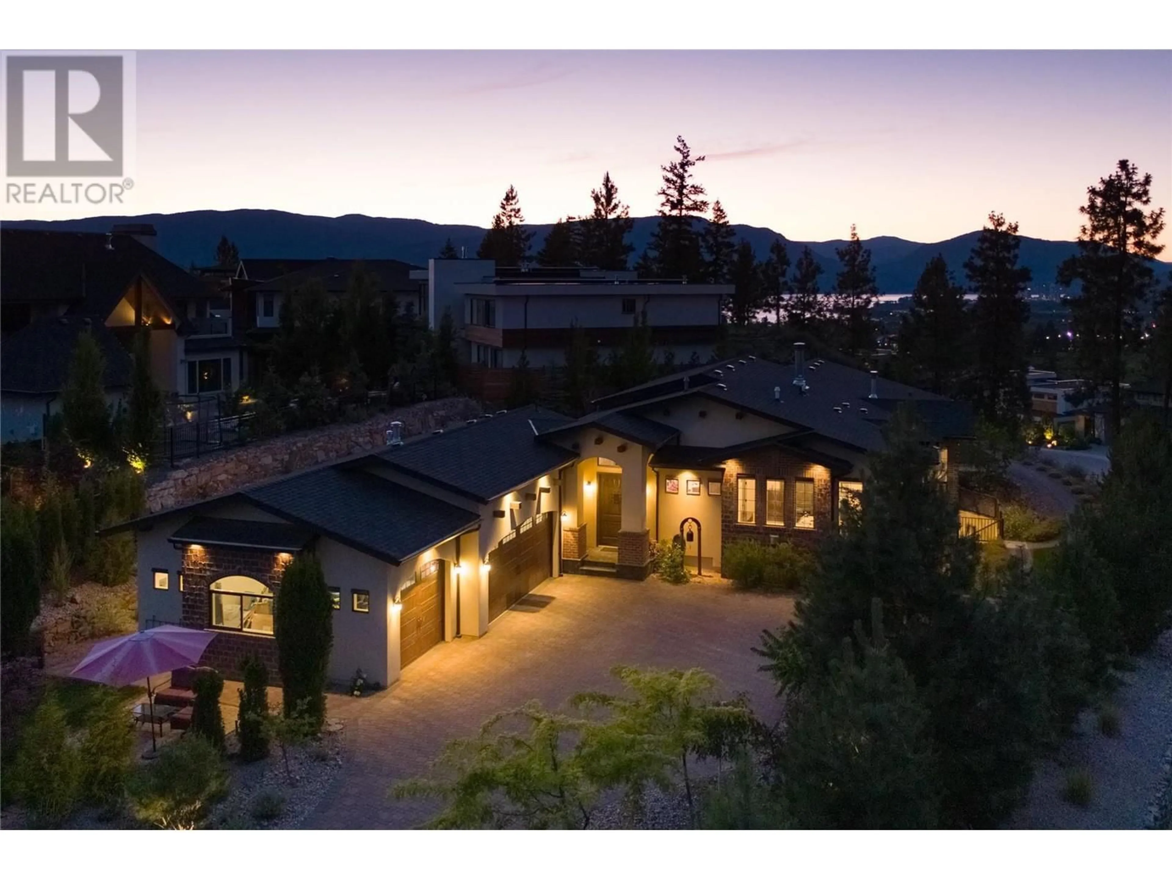 A pic from outside/outdoor area/front of a property/back of a property/a pic from drone, mountain view for 1150 Mission Ridge Road Unit# 21, Kelowna British Columbia V1W5M5