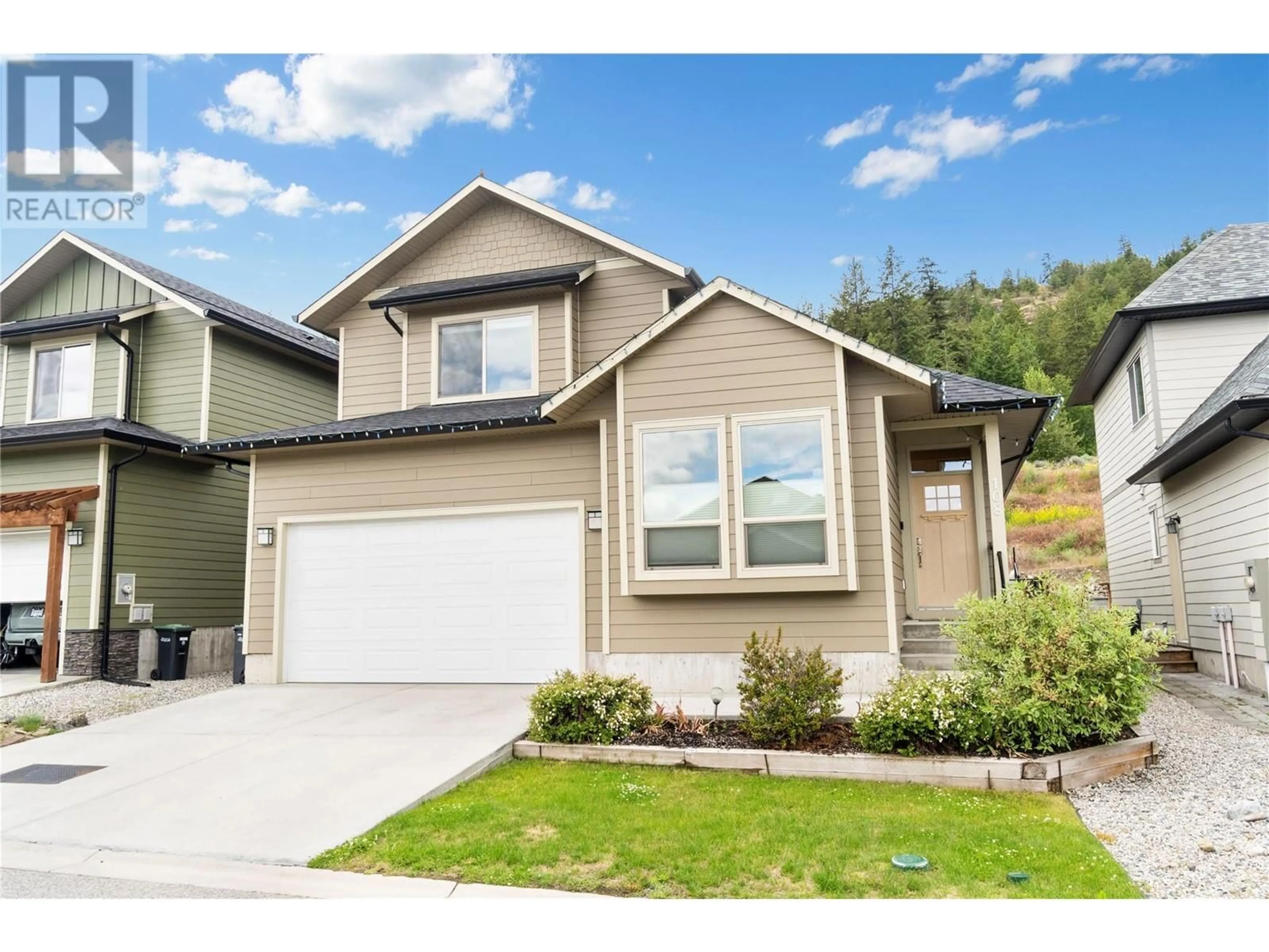 Home with vinyl exterior material, street for 14395 Herron Road Unit# 108, Summerland British Columbia V0H1Z3