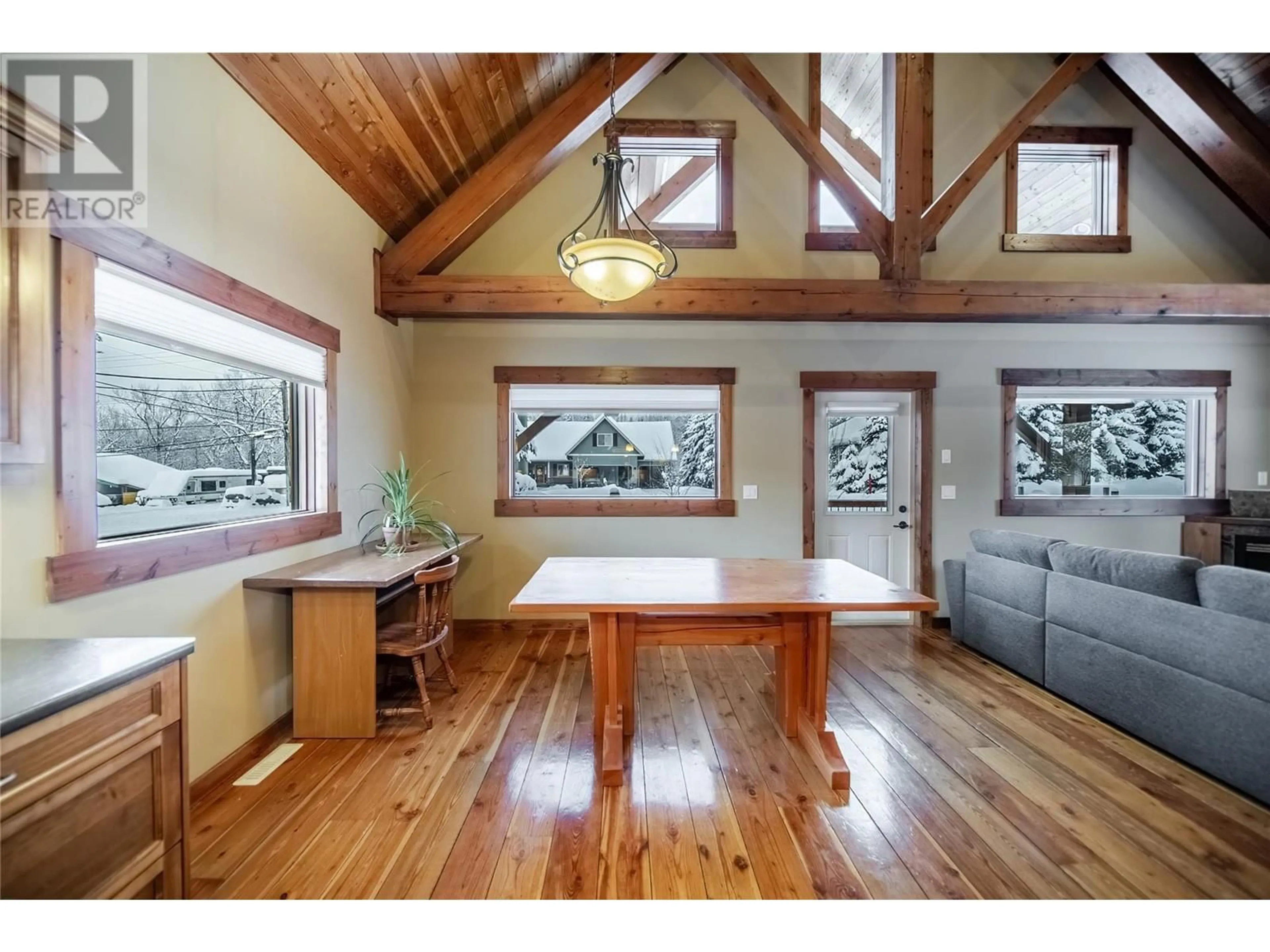 Dining room, wood/laminate floor for 2800 BLackbear Crescent, Kimberley British Columbia V1A1A1