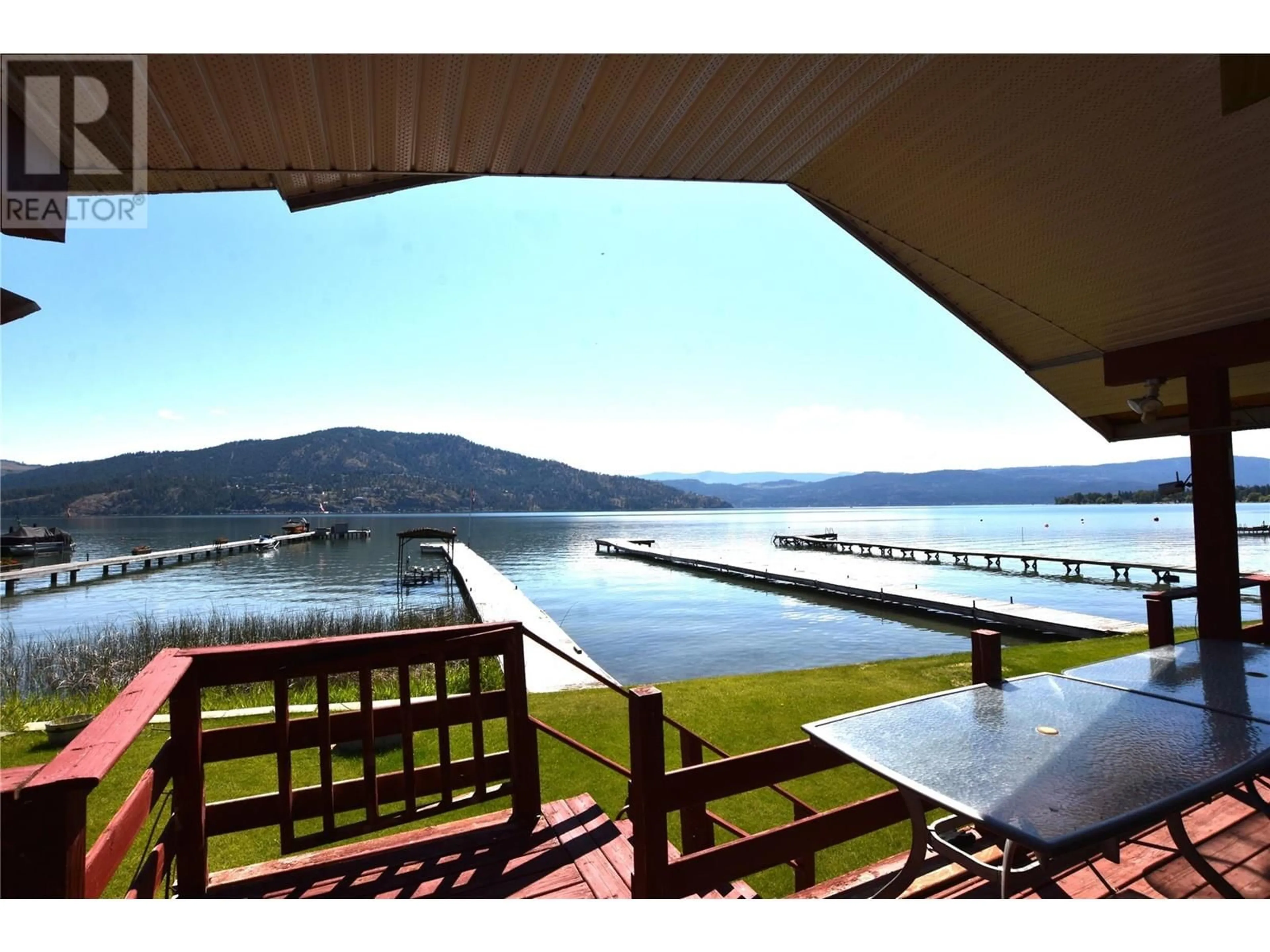 Patio, water/lake/river/ocean view for 10983 WESTSIDE ROAD, Vernon British Columbia V1H2H1