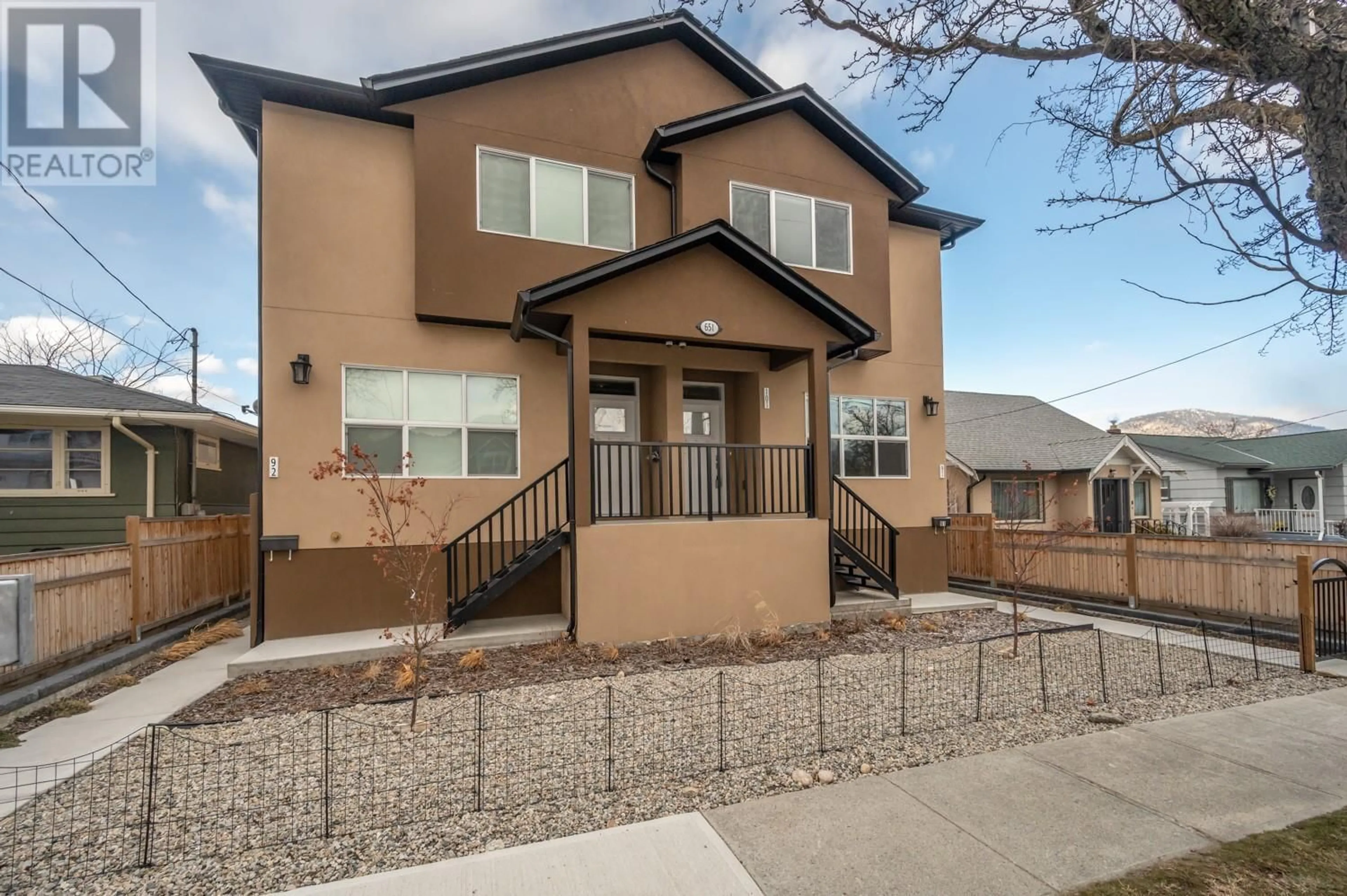 Home with brick exterior material, street for 651 Braid Street Unit# 101, Penticton British Columbia V2A4Y6