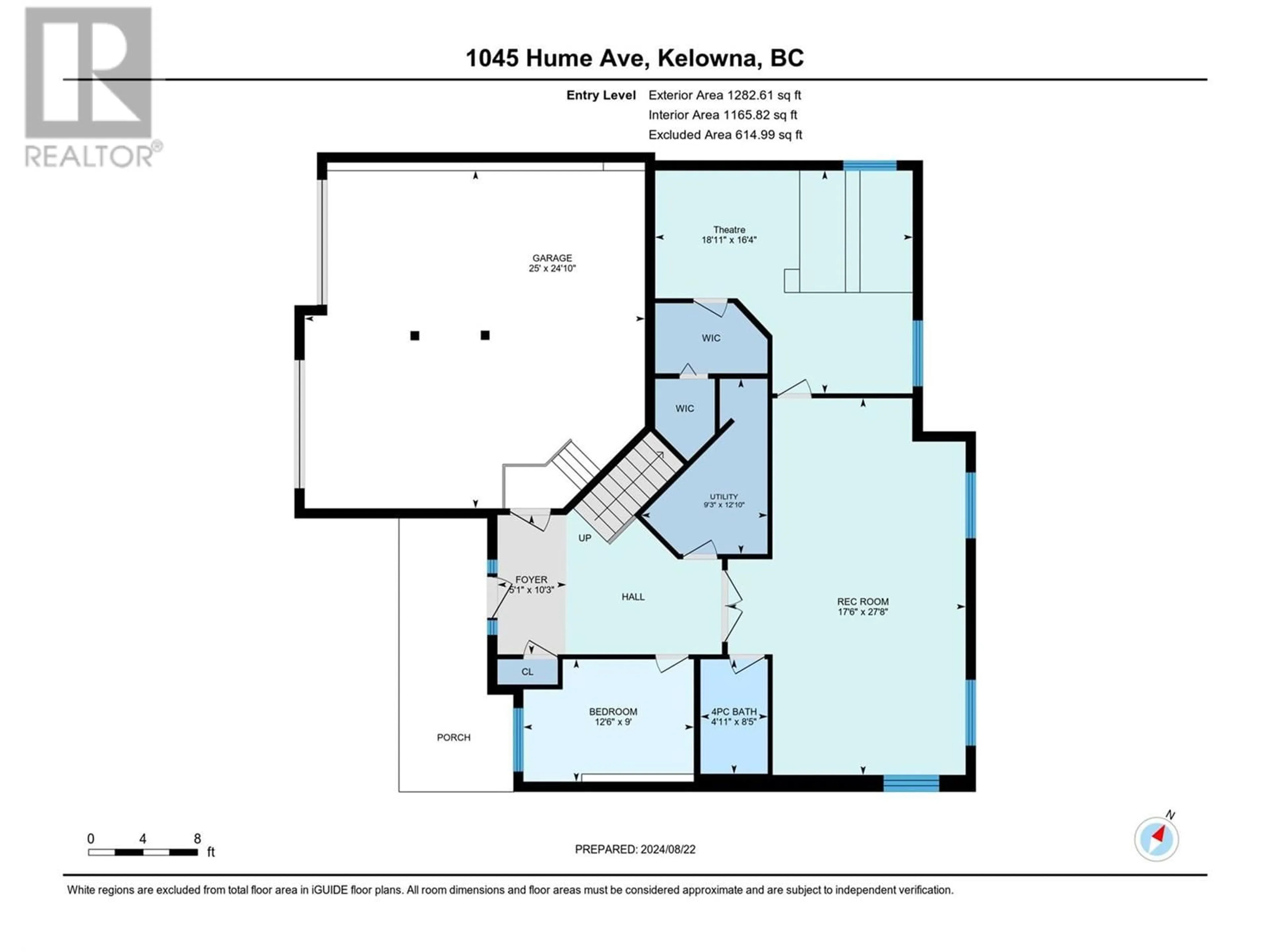 Floor plan for 1045 Hume Avenue, Kelowna British Columbia V1P1P2