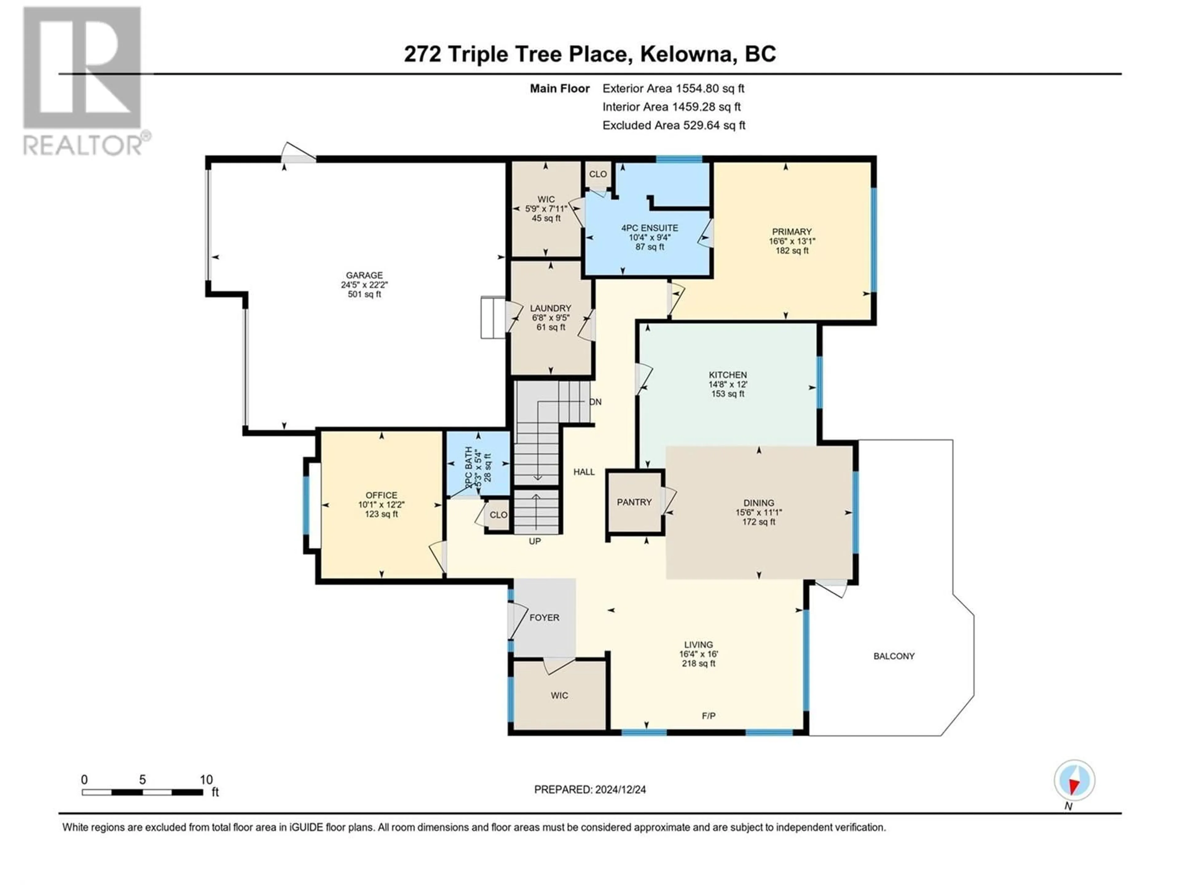 Floor plan for 272 Triple Tree Place, Kelowna British Columbia V1V2Z8