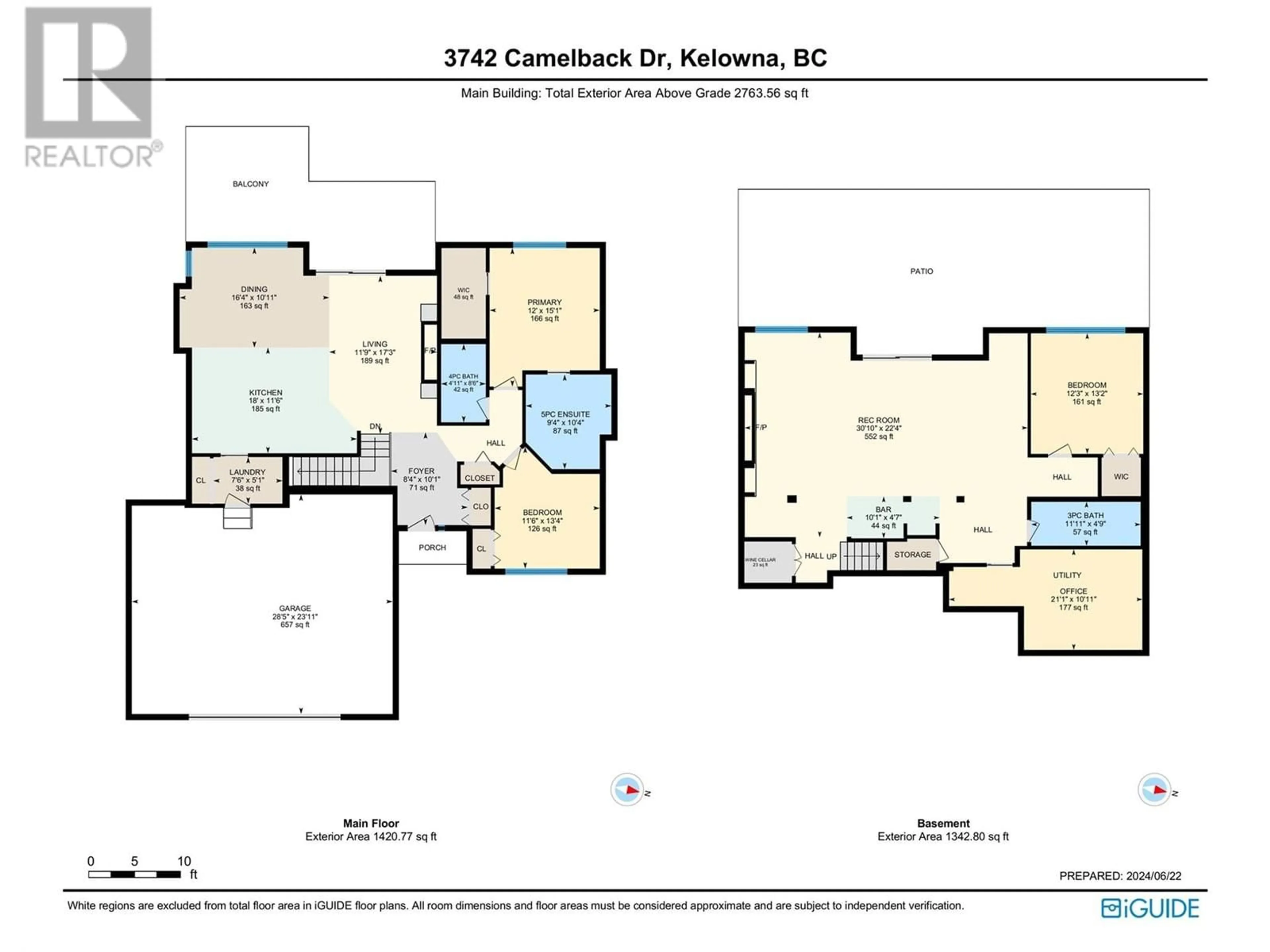 Floor plan for 3472 CAMELBACK DRIVE, Kelowna British Columbia V1X8A7