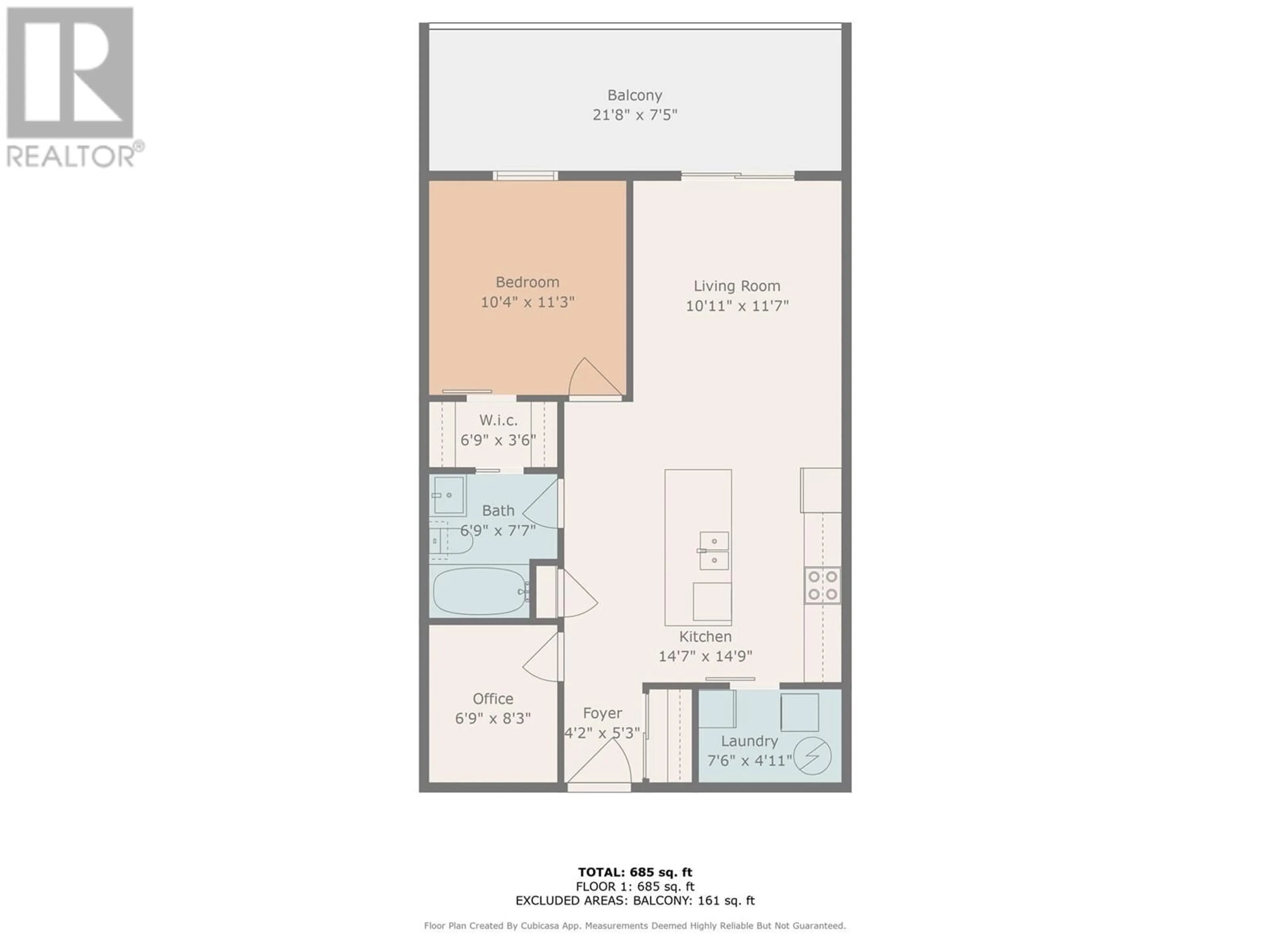 Floor plan for 660 Cawston Avenue Unit# 213, Kelowna British Columbia V1Y9M1