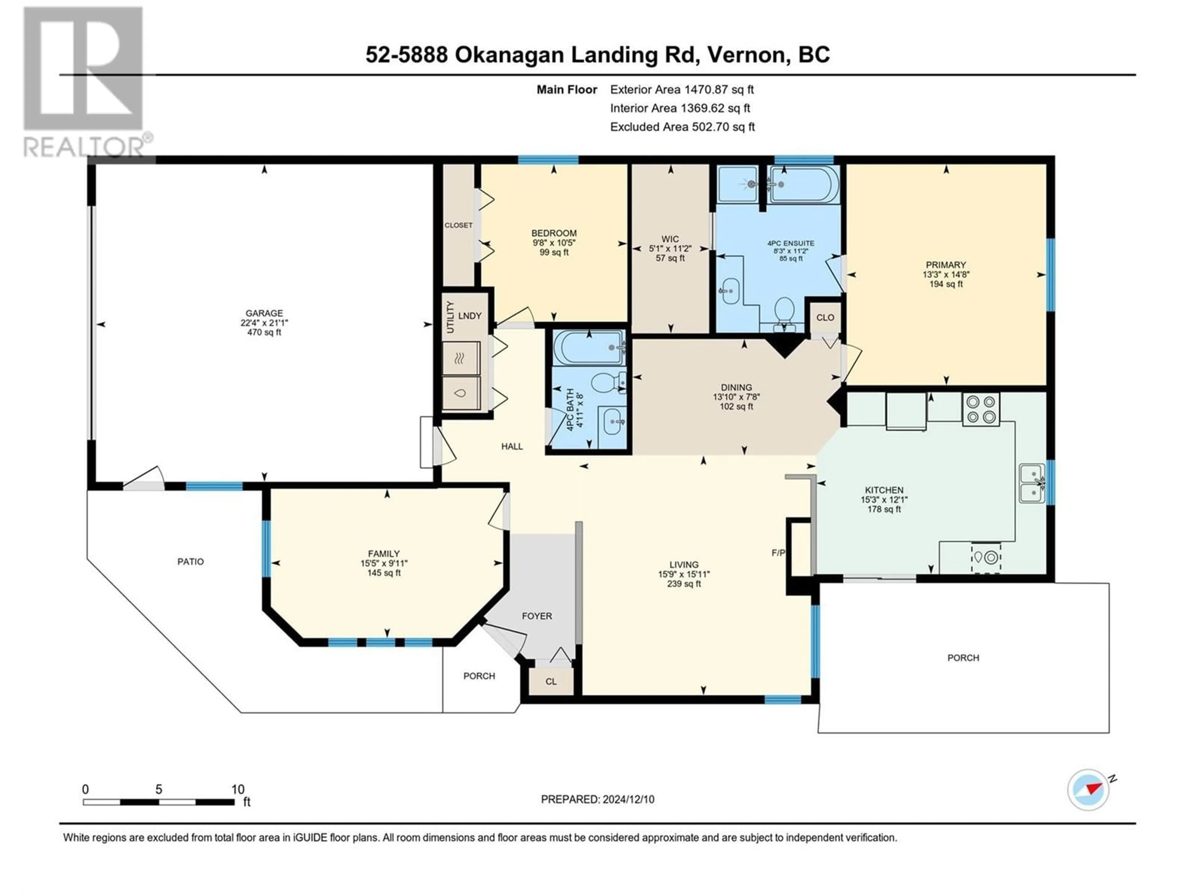 Floor plan for 5888 Okanagan Landing Road Unit# 52, Vernon British Columbia V1H1S2