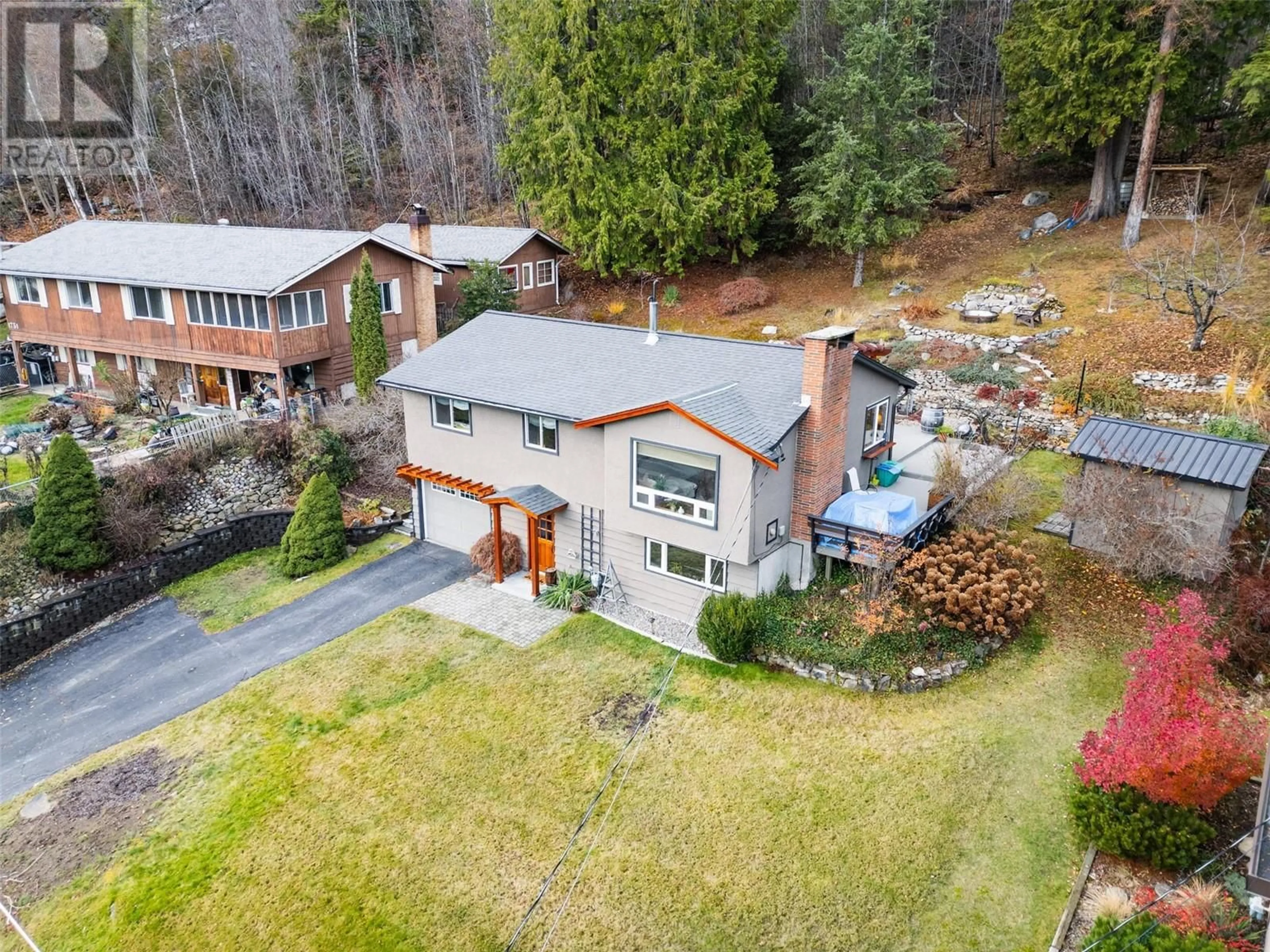 A pic from outside/outdoor area/front of a property/back of a property/a pic from drone, unknown for 1745 Ridgewood Road, Nelson British Columbia V1L6J9