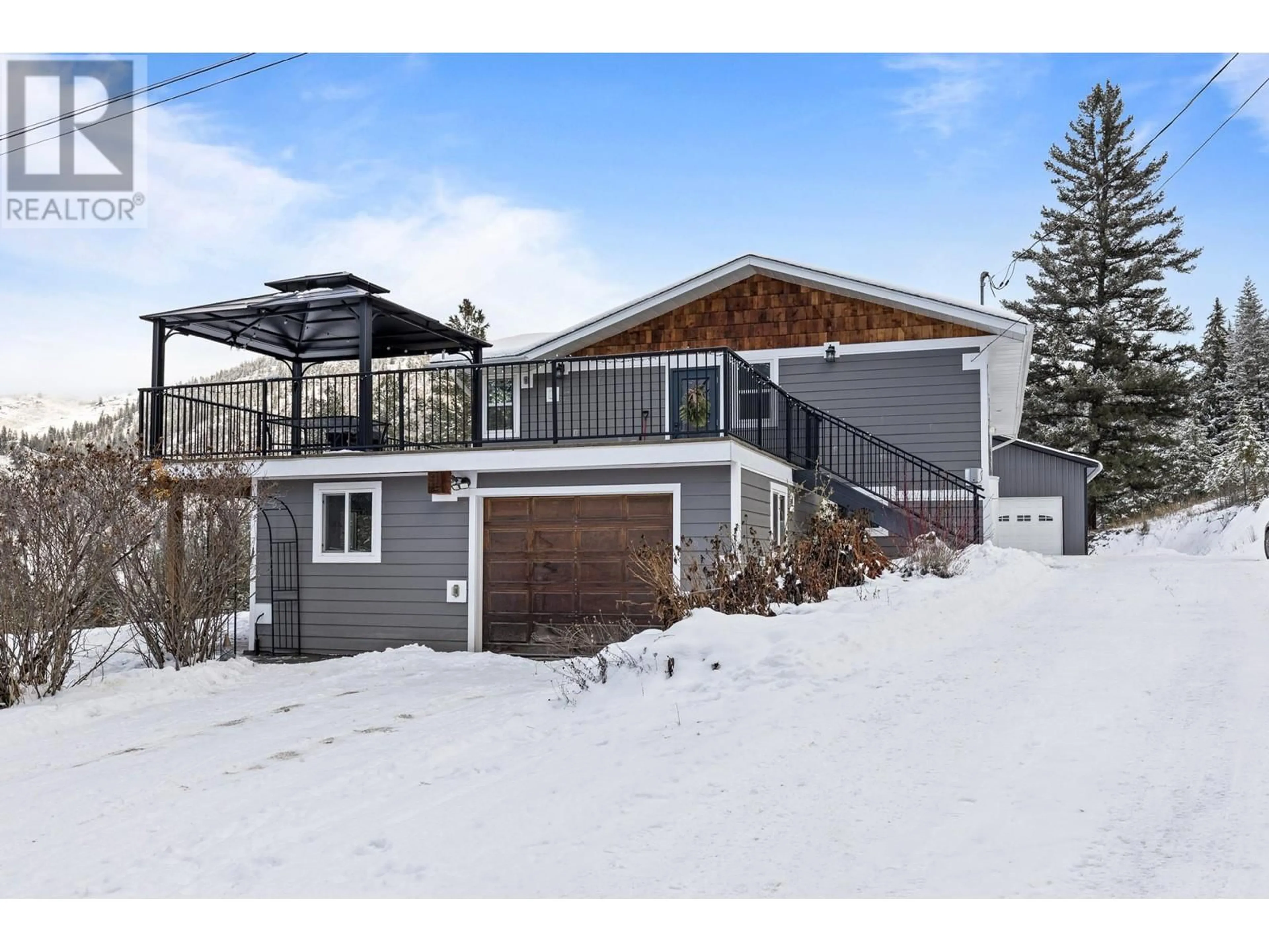 A pic from outside/outdoor area/front of a property/back of a property/a pic from drone, mountain view for 441 DARCY MOUNTAIN ROAD, Princeton British Columbia V0X1W0