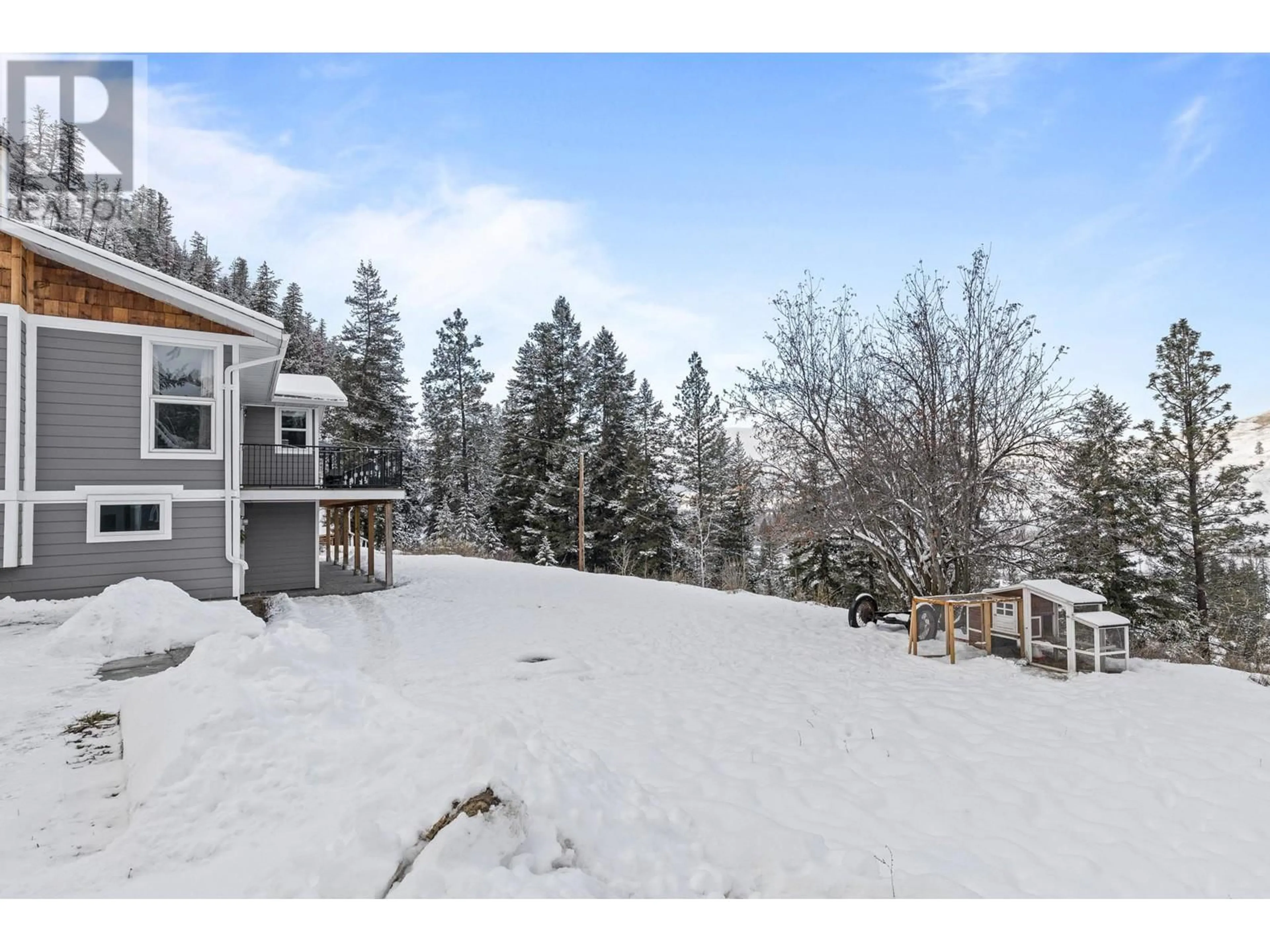 A pic from outside/outdoor area/front of a property/back of a property/a pic from drone, mountain view for 441 DARCY MOUNTAIN Road, Princeton British Columbia V0X1W0