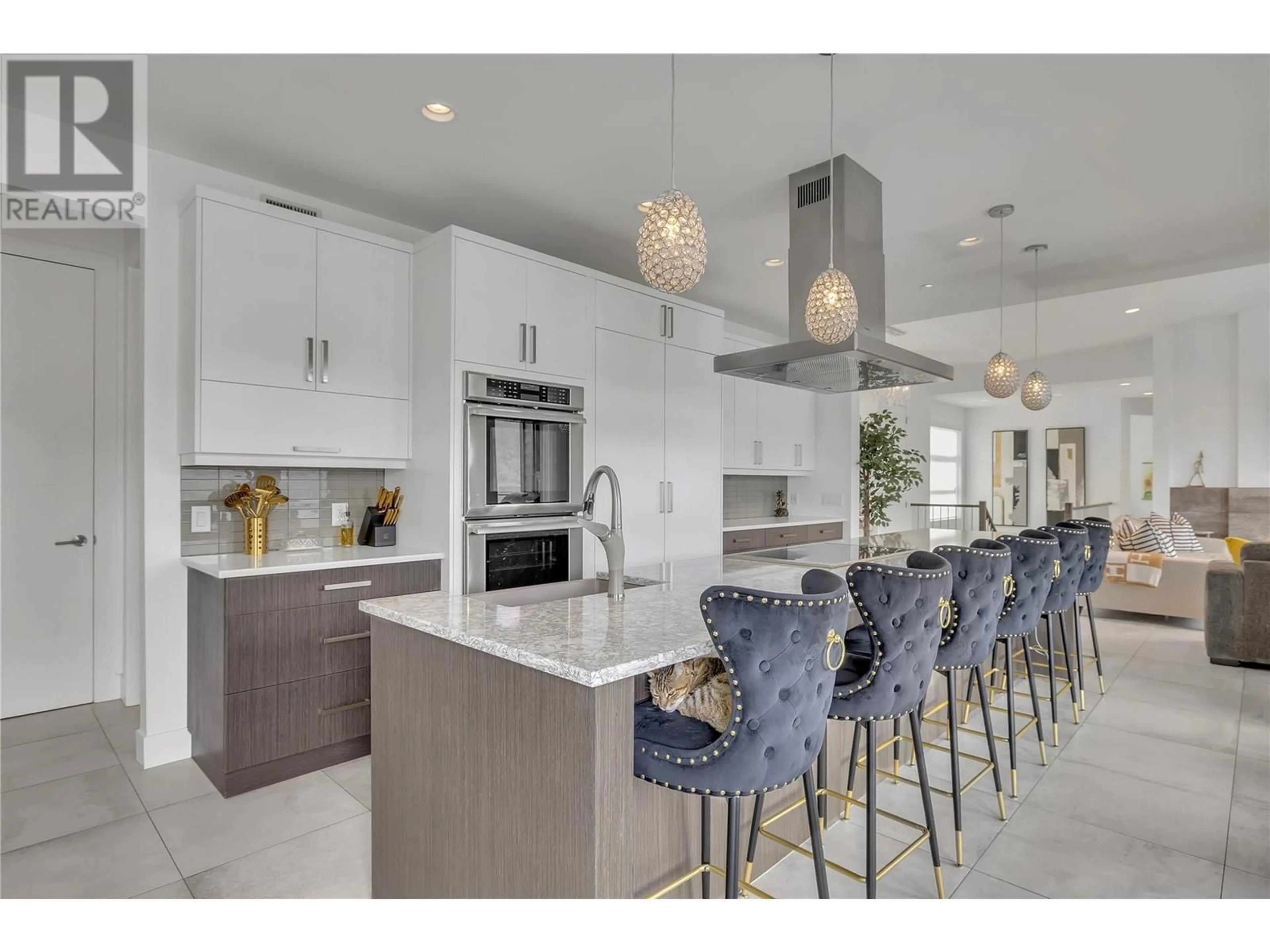 Open concept kitchen, ceramic/tile floor for 3514 McKinley Beach Drive, Kelowna British Columbia V1V3G2