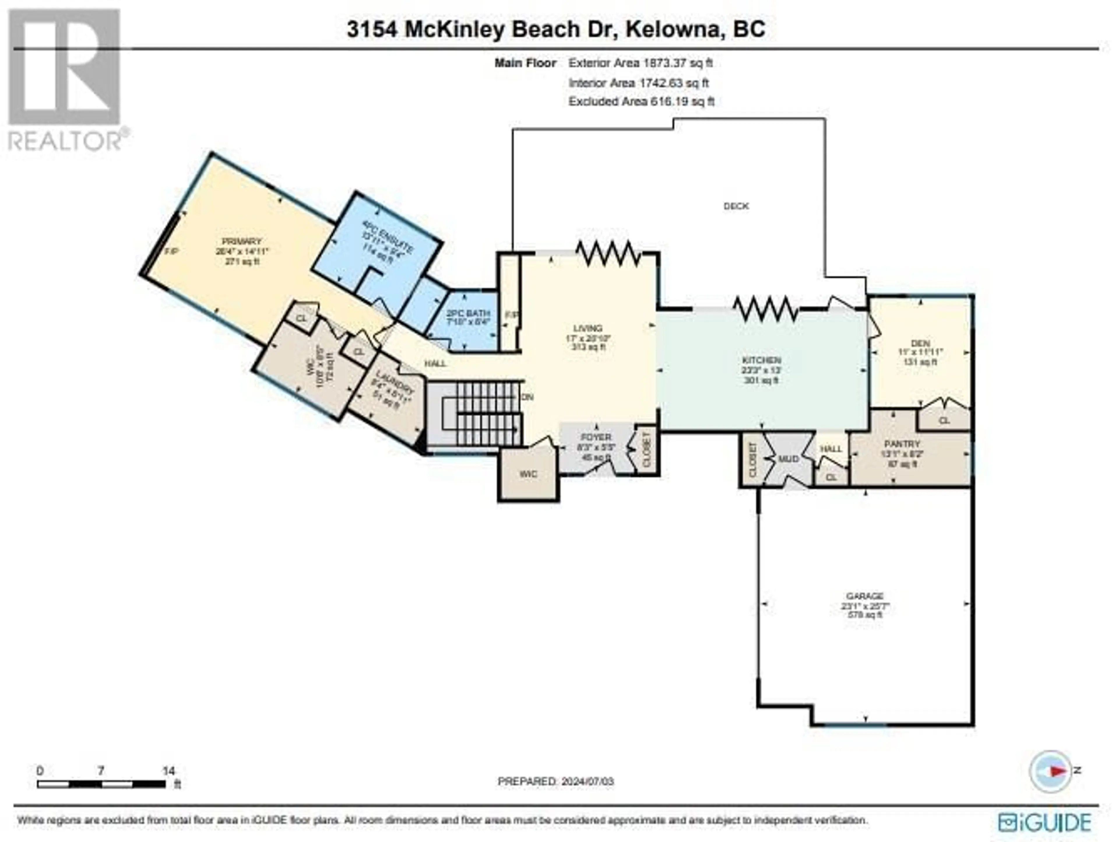 Floor plan for 3514 McKinley Beach Drive, Kelowna British Columbia V1V3G2