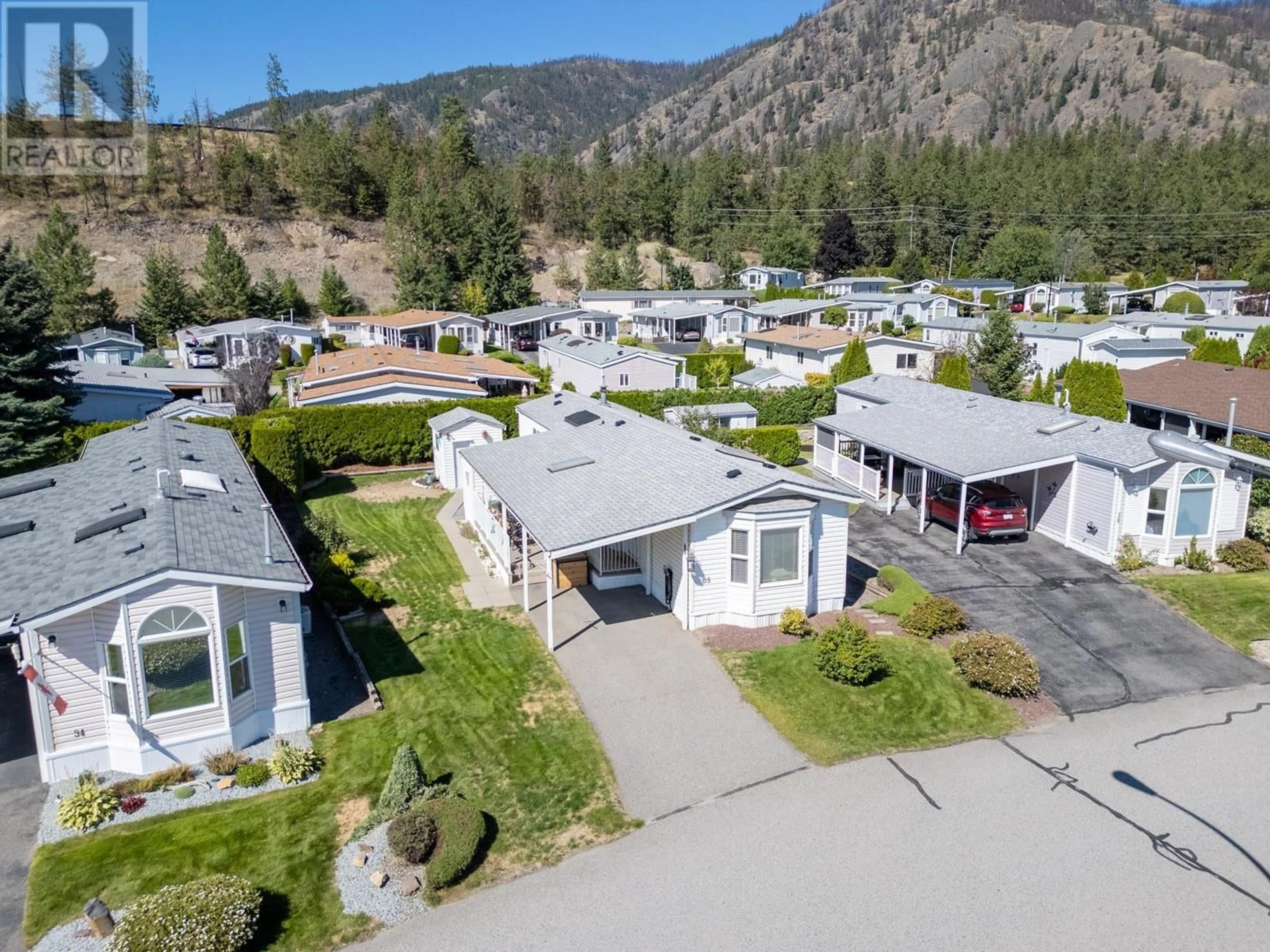 A pic from outside/outdoor area/front of a property/back of a property/a pic from drone, mountain view for 1850 Shannon Lake Road Unit# 35, West Kelowna British Columbia V4T1L6