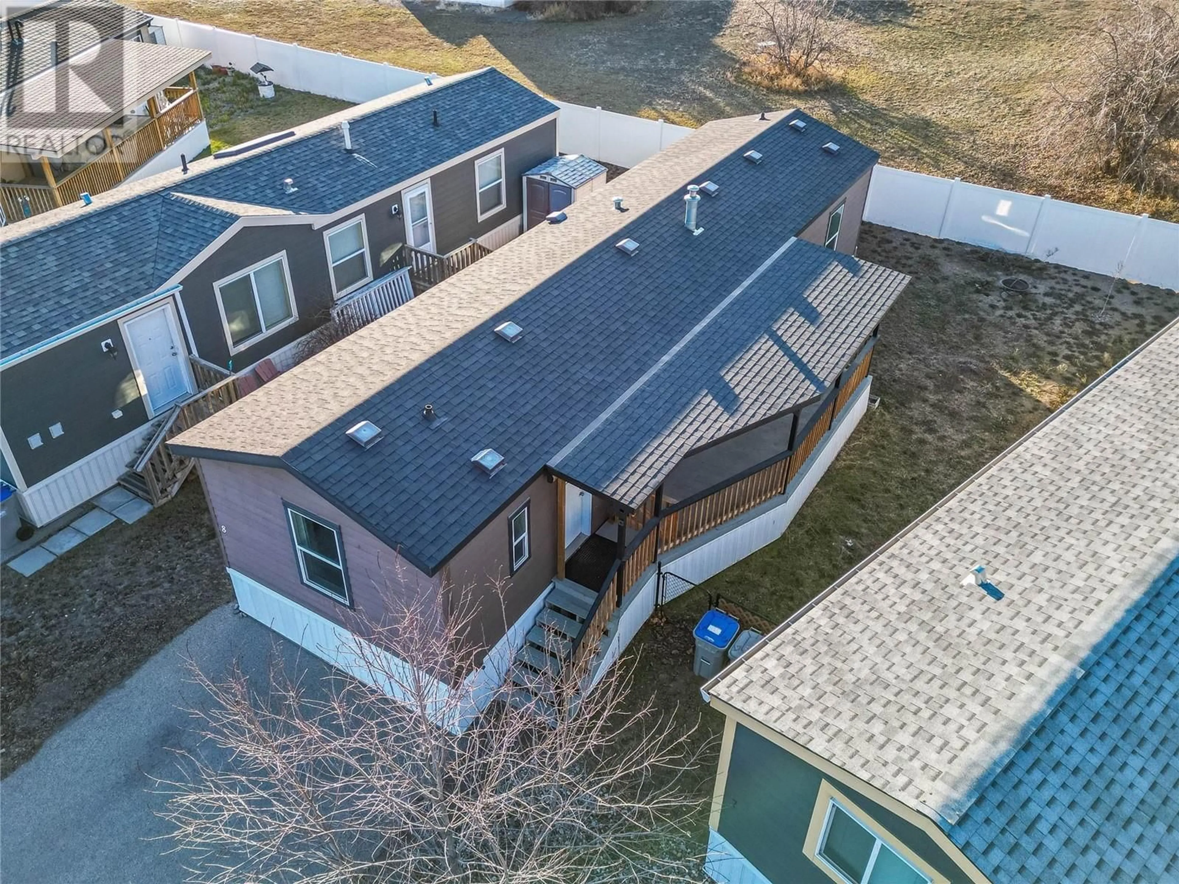 A pic from outside/outdoor area/front of a property/back of a property/a pic from drone, street for 8 - 1781 ORD ROAD, Kamloops British Columbia V2B0E8
