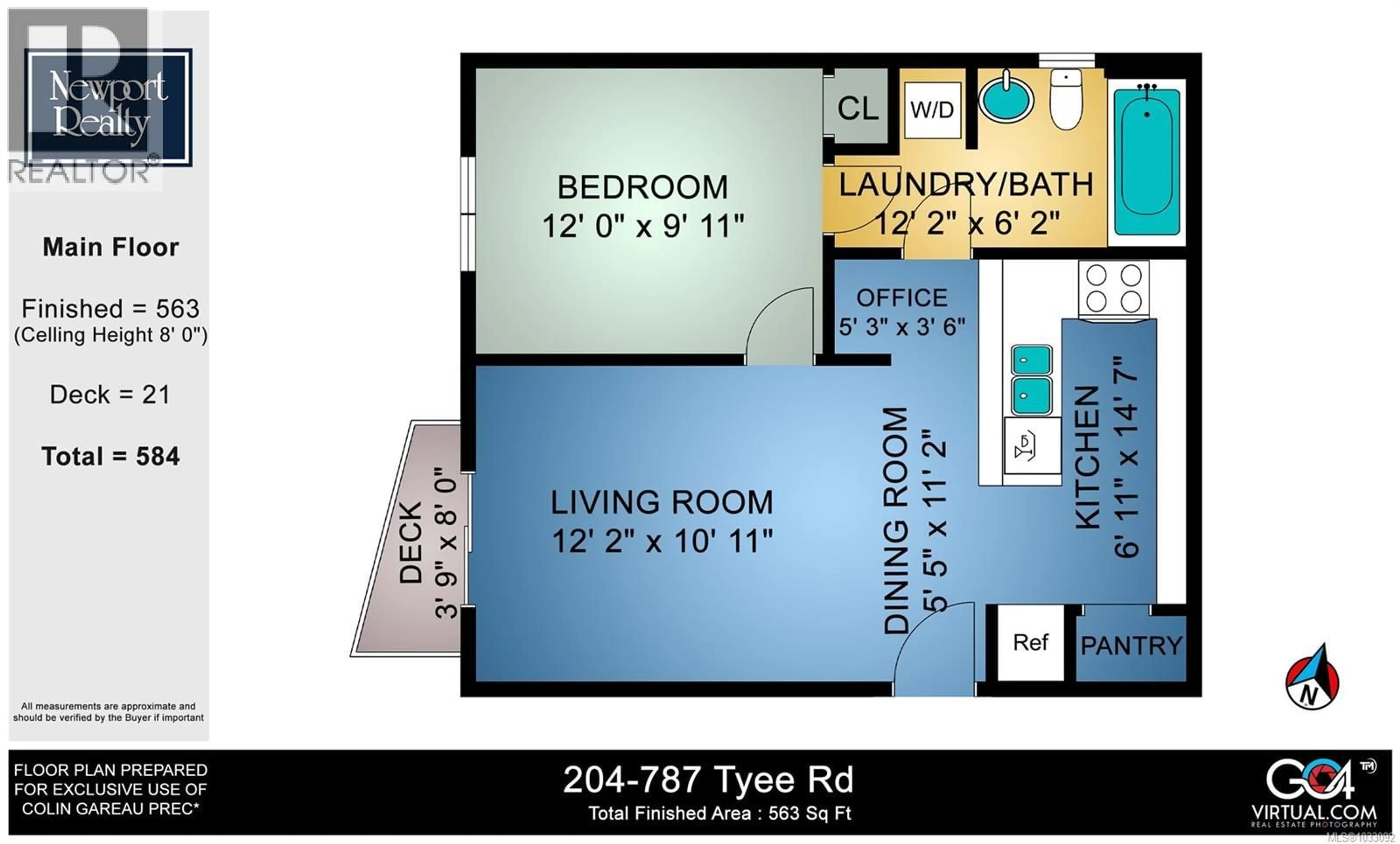 Floor plan for 204 - 787 TYEE ROAD, Victoria British Columbia V9A7R5